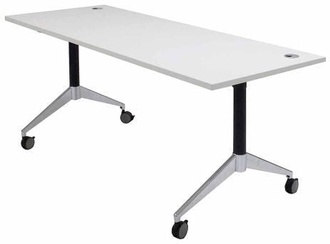 MODERN OFFICE Eiffel Training Table Sz 72" L X 28" W X 1" H Chrome & Black