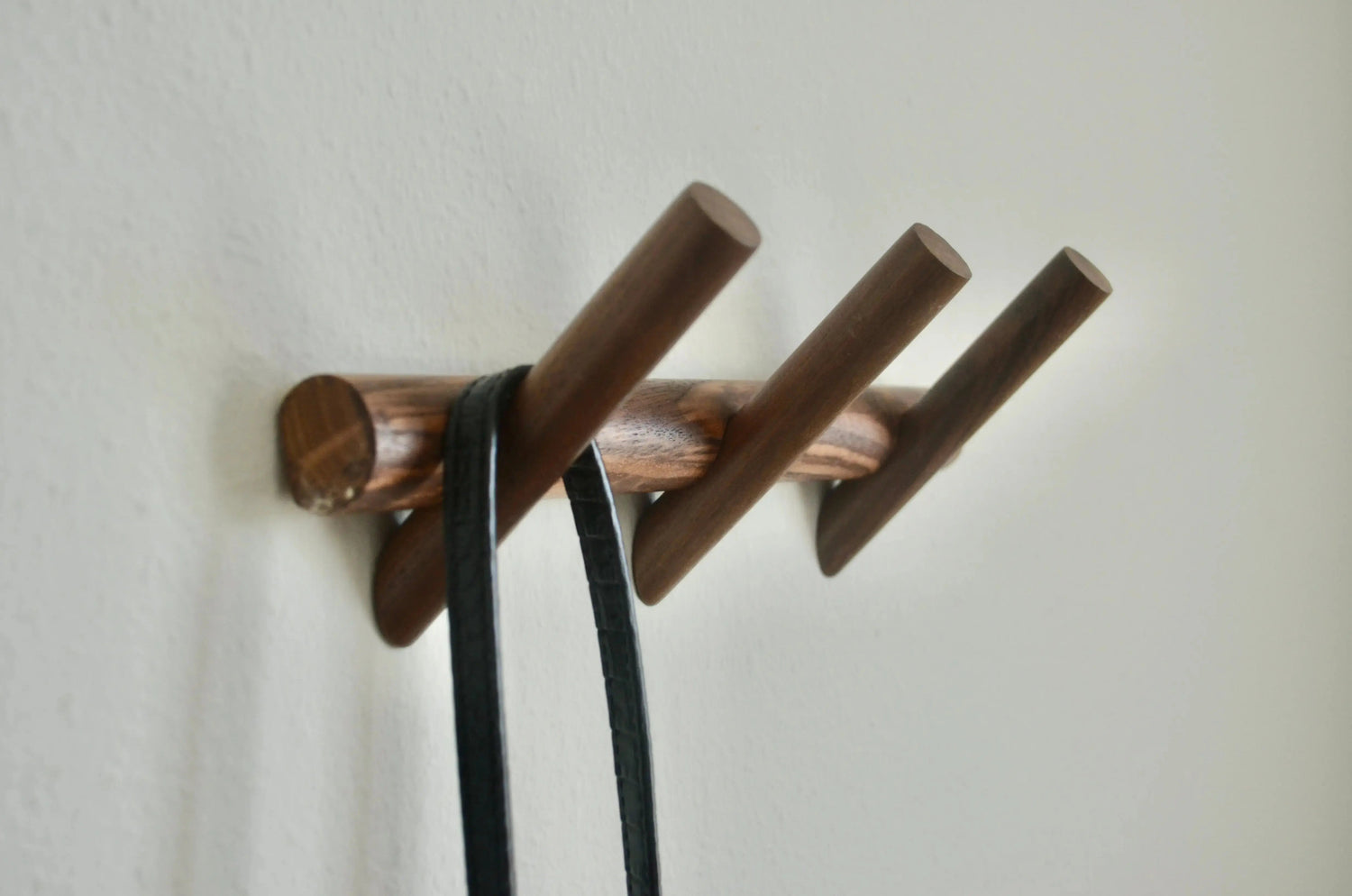 Boho Wood Coat Rack - Walnut & Beech Wood