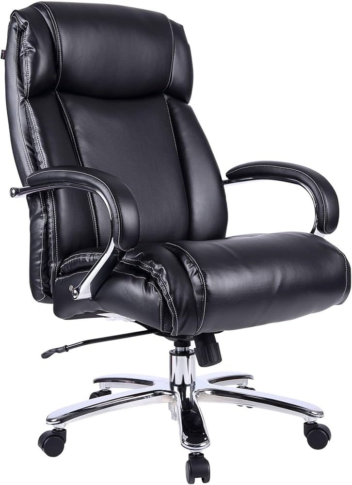 ALERA ALEMS4419 Maxxis Series Big/Tall Bonded Leather Chair - Black/Chrome Sz 32.7"Dx30.51"Wx48.2"H, Black