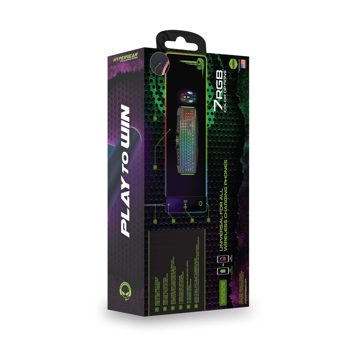 HyperGear Battle Charge Wireless Gaming Mouse Pad with Wireless Charging