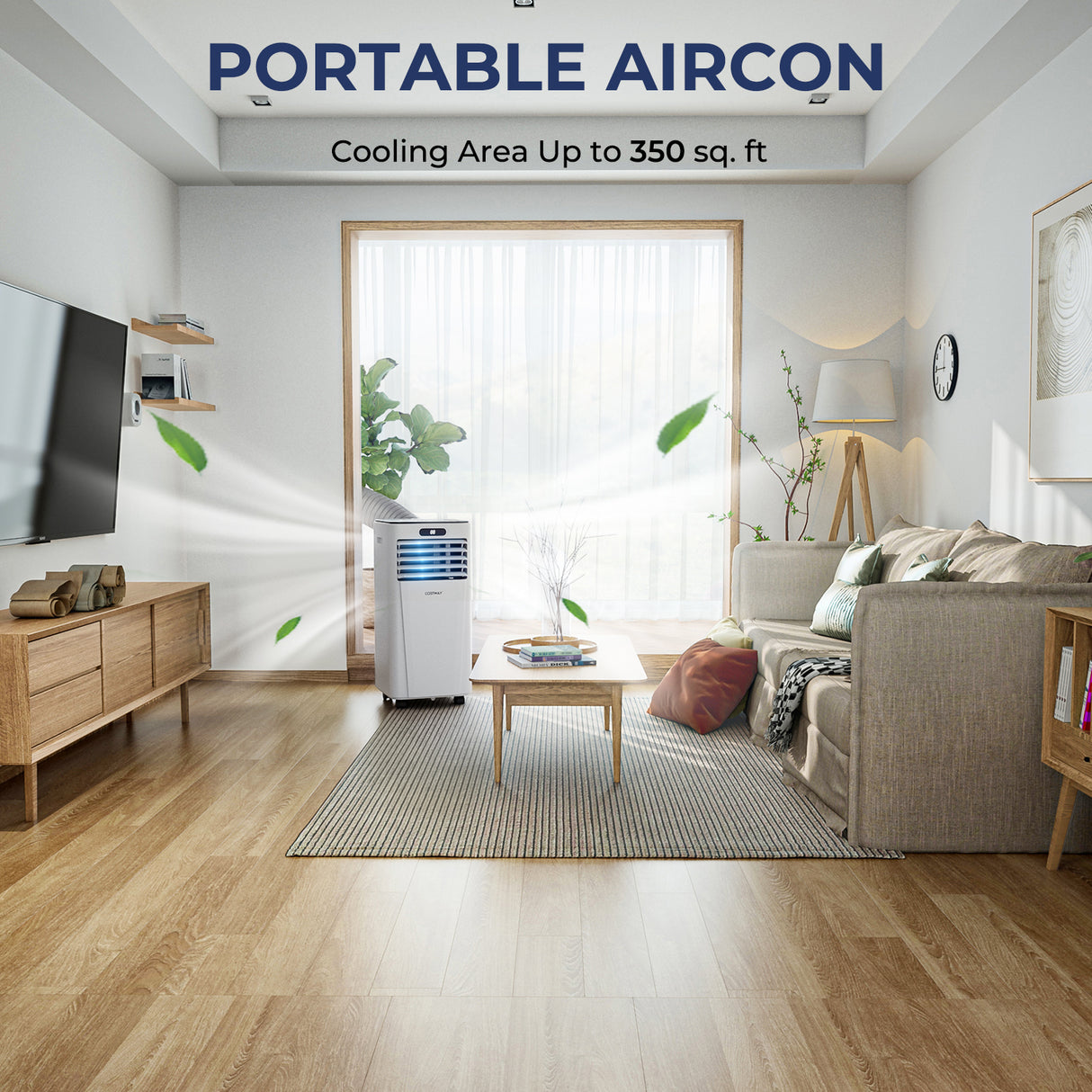 10000 BTU 4-in-1 Portable Air Conditioner with Dehumidifier and Fan Mode