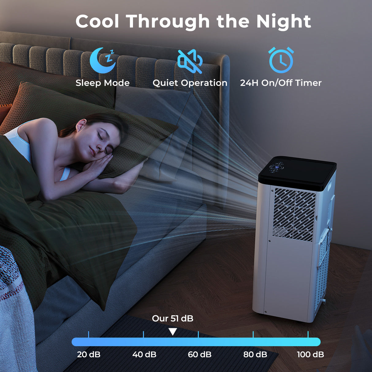 10000 BTU Portable Air Conditioner 3 in 1 Floor AC Unit