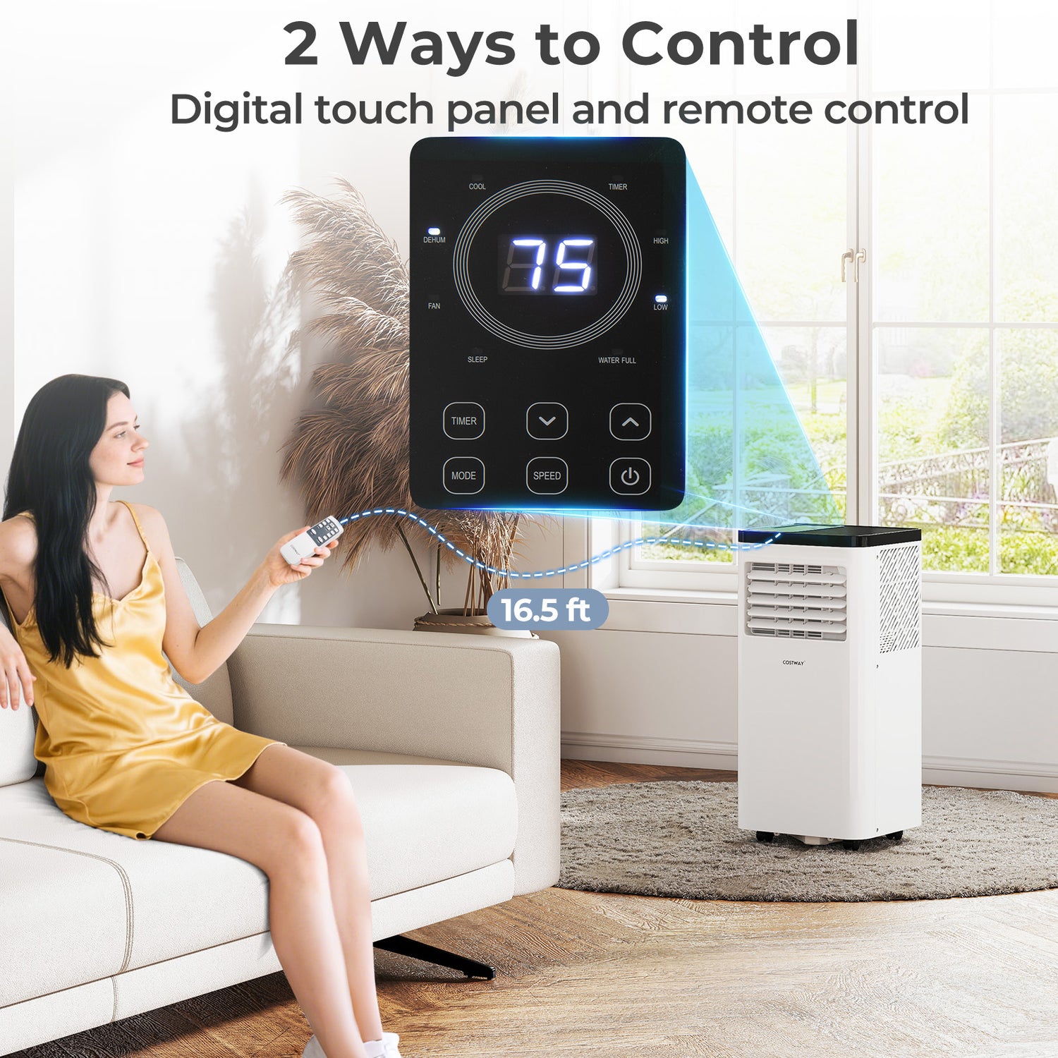 8000 BTU Portable Air Conditioner 3 in 1 Floor AC Unit Fan and Dehumidifier for Room