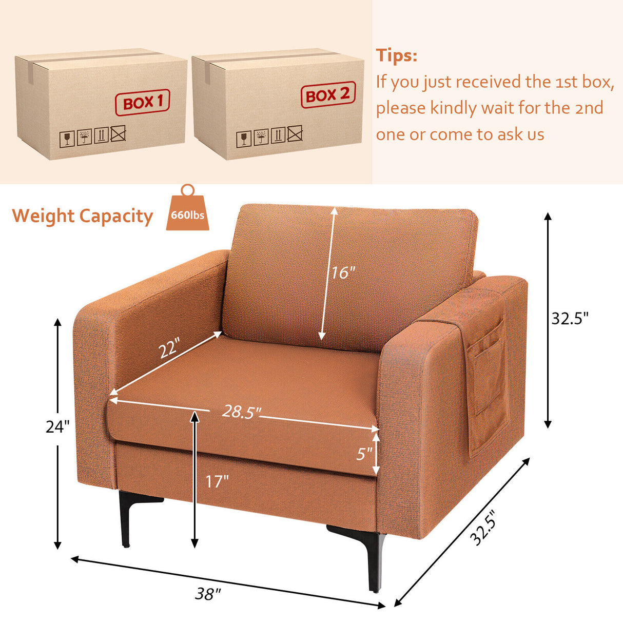 1/2/3/4-Seat Convertible Sectional Sofa with Reversible Ottoman-1