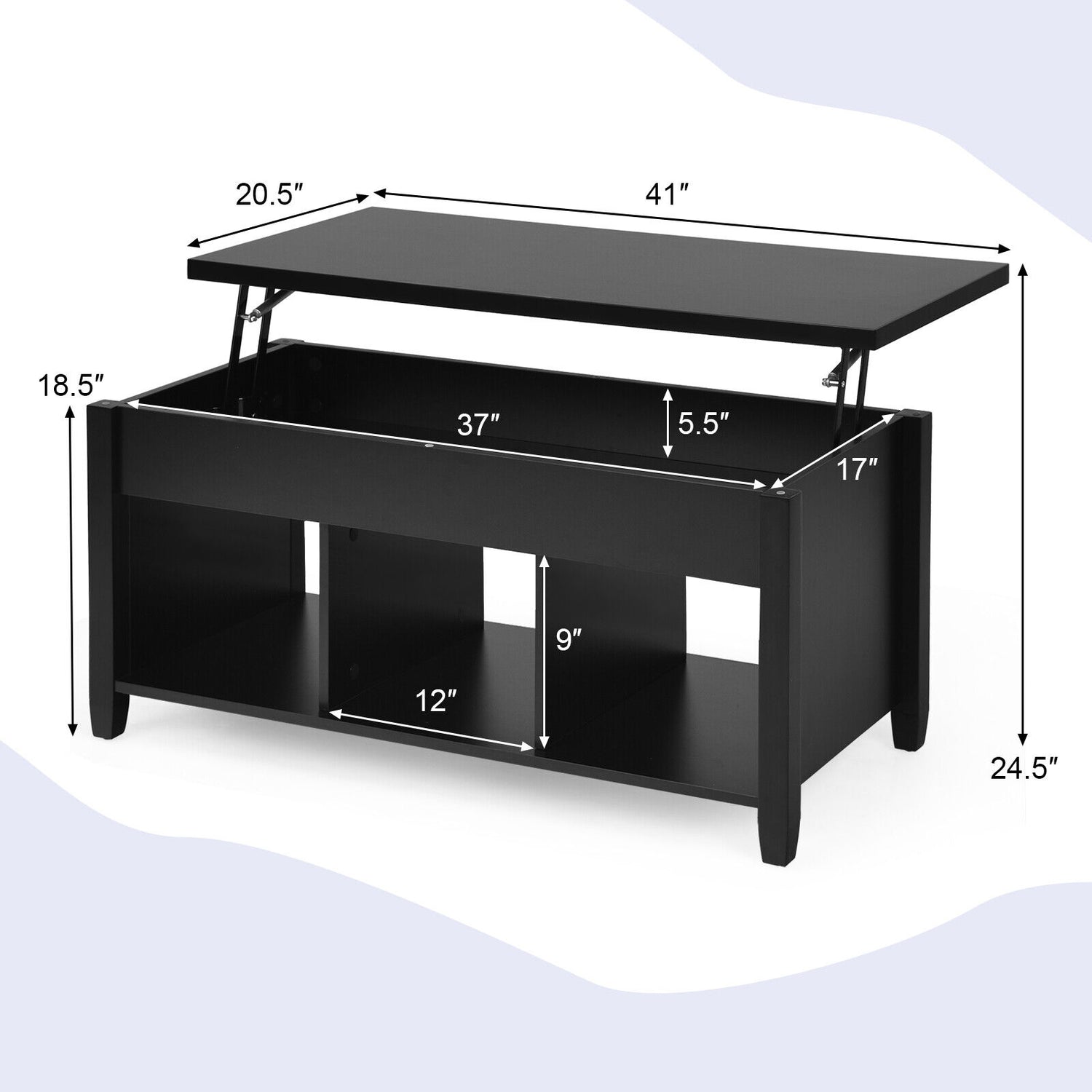 Coffee Table with Hidden Storage Compartment