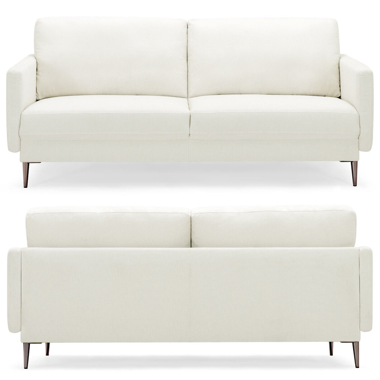 Modern Loveseat with Comfy Backrest Cushions