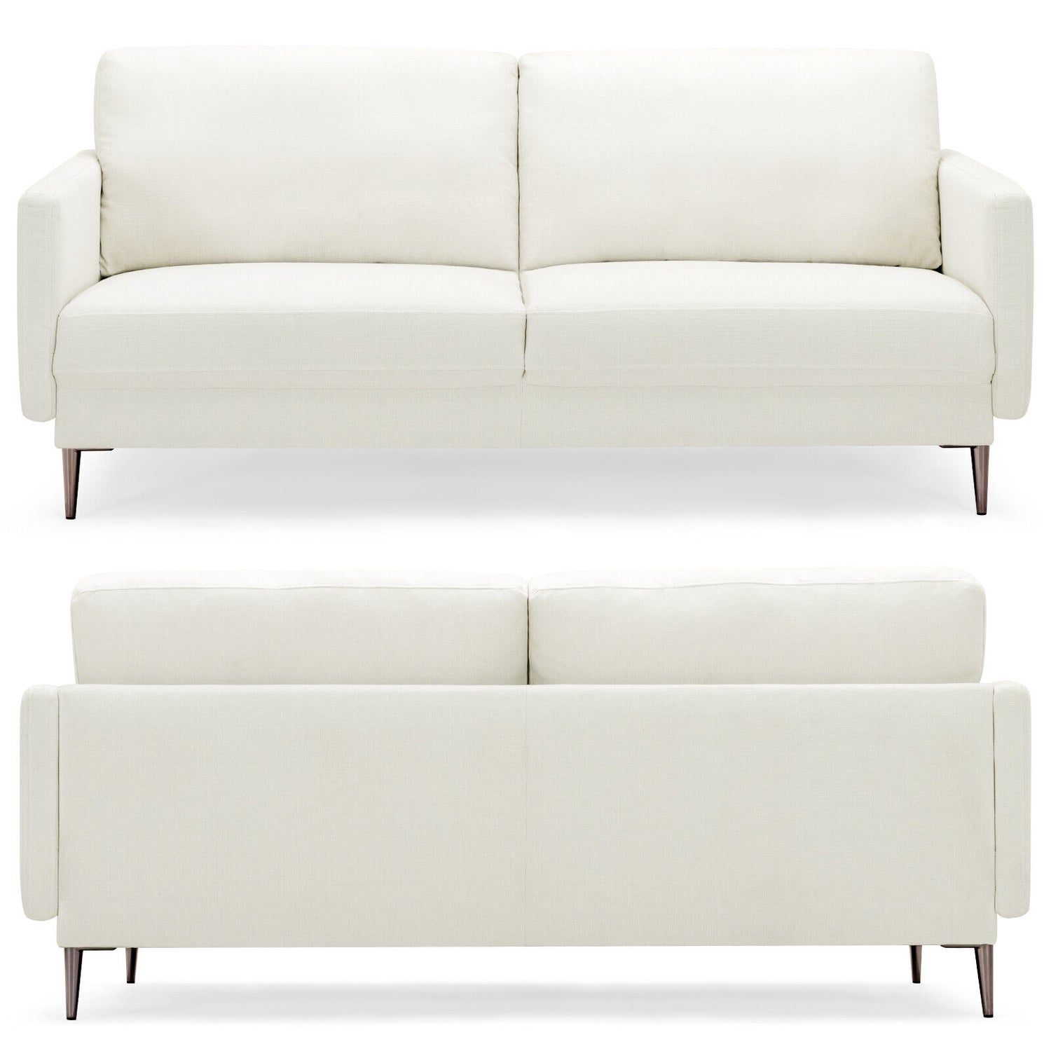 Modern Loveseat with Comfy Backrest Cushions