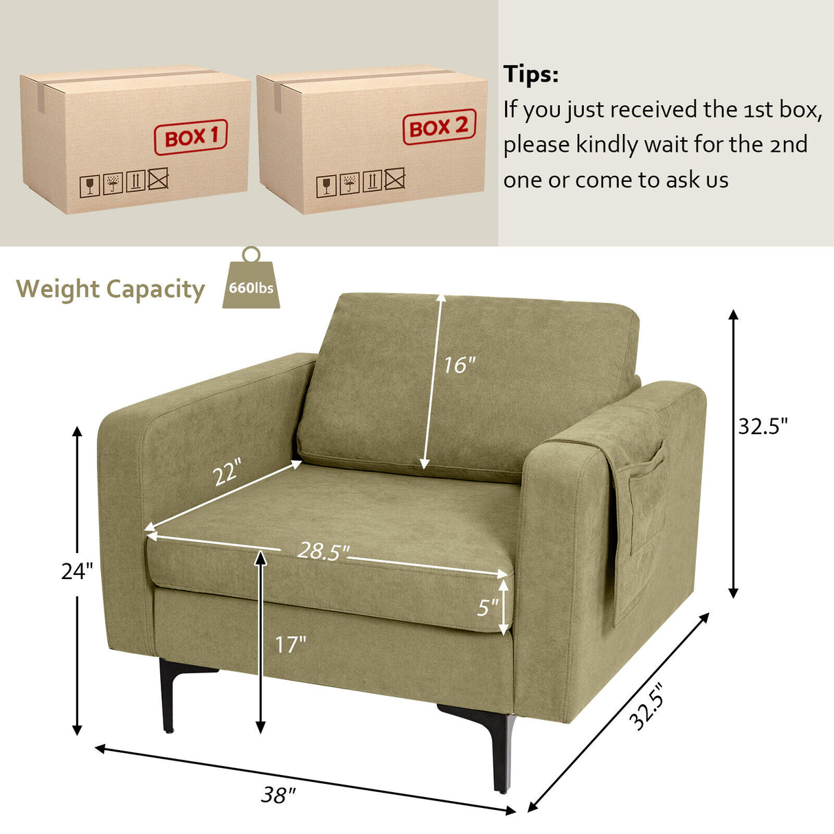 1/2/3/4-Seat Convertible Sectional Sofa with Reversible Ottoman-1