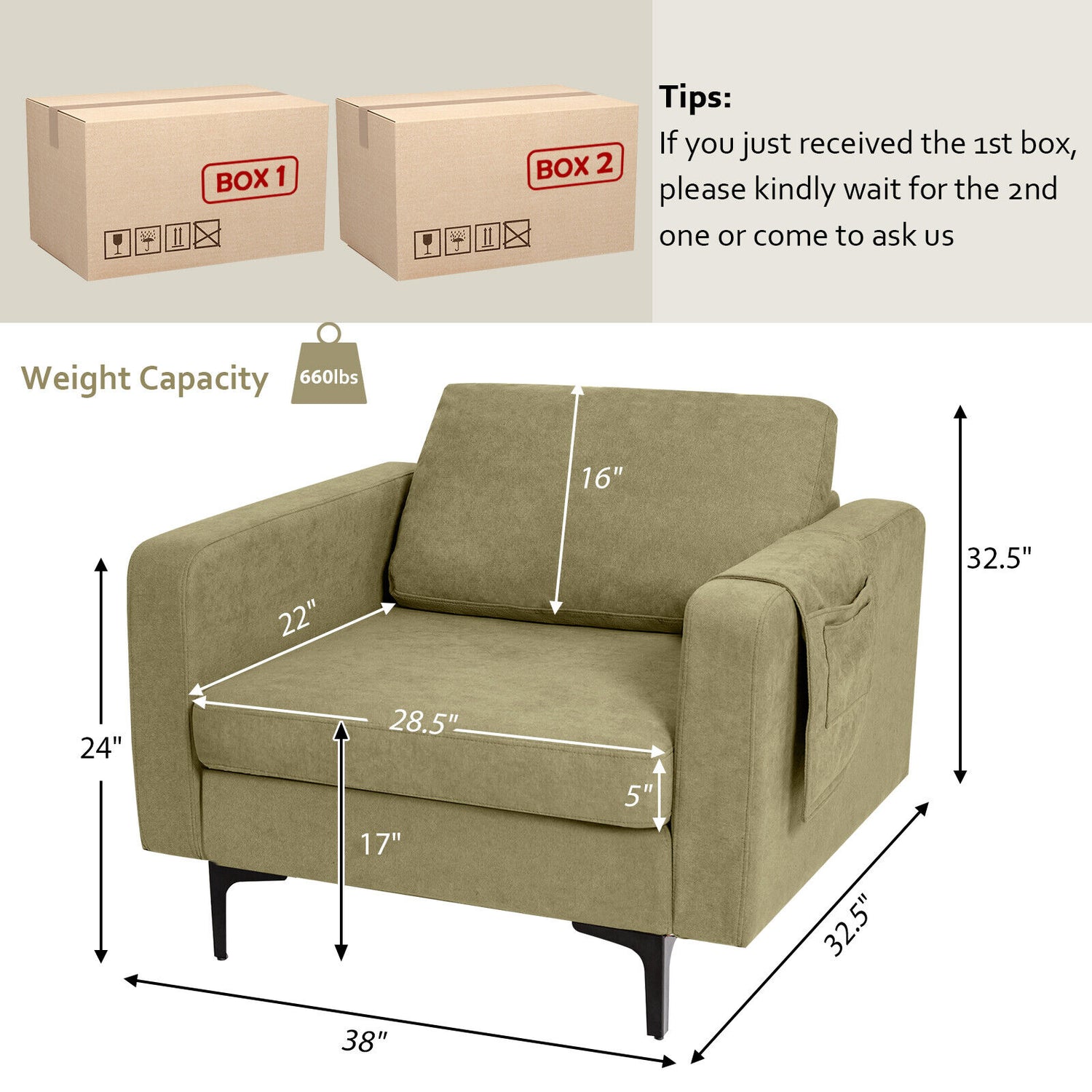 1/2/3/4-Seat Convertible Sectional Sofa with Reversible Ottoman-1