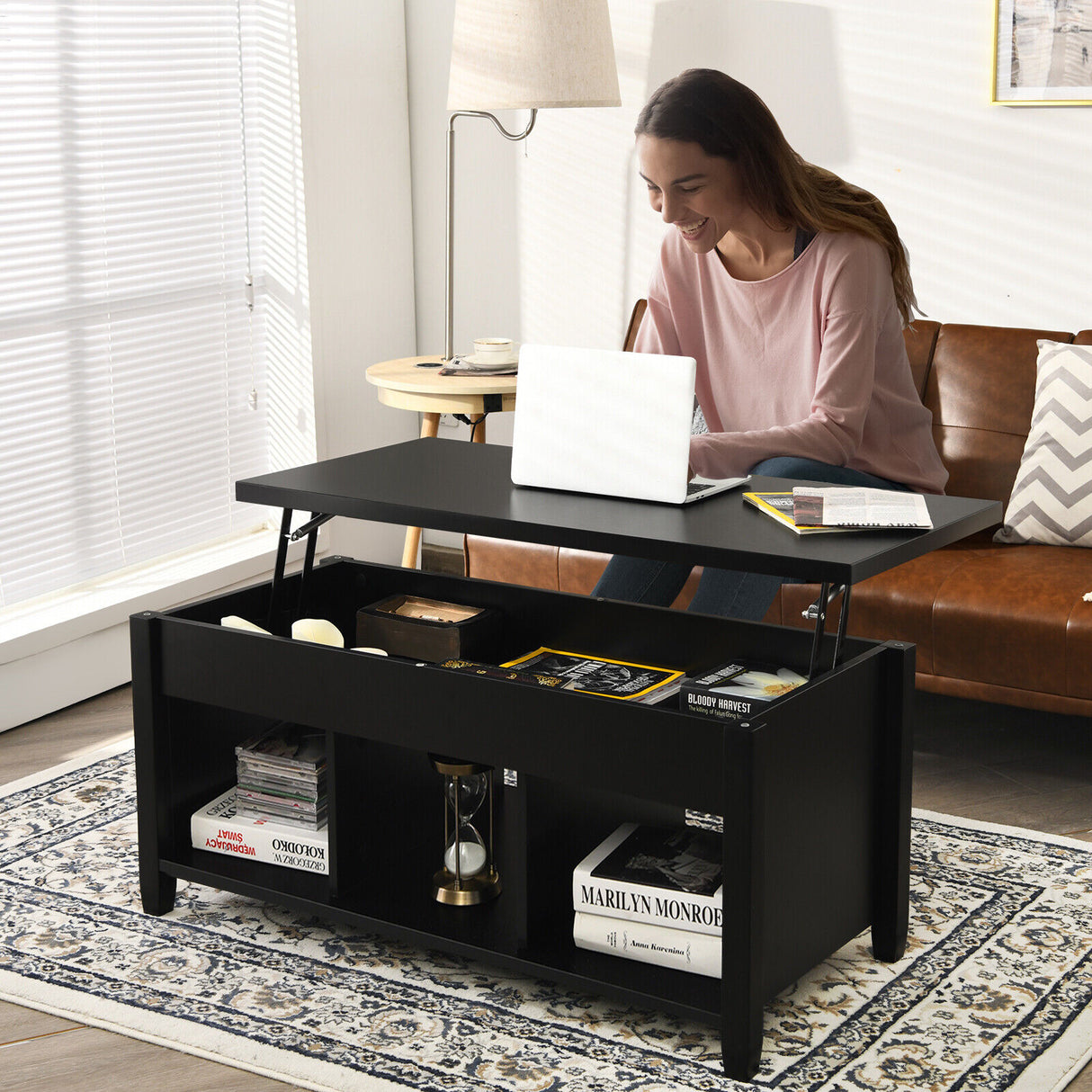 Coffee Table with Hidden Storage Compartment