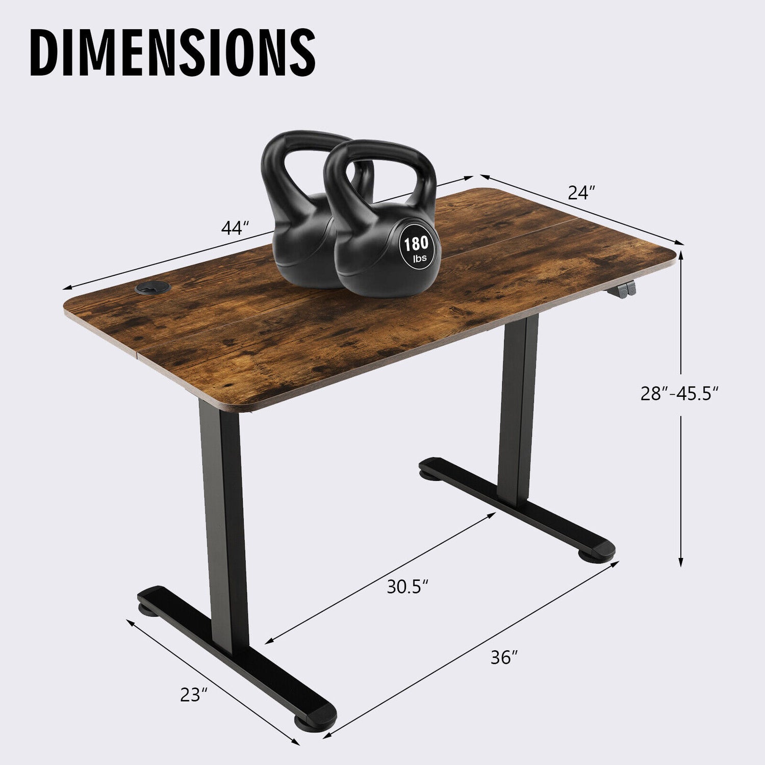 Electric Standing Desk Adjustable Stand up Computer Desk Anti-collision