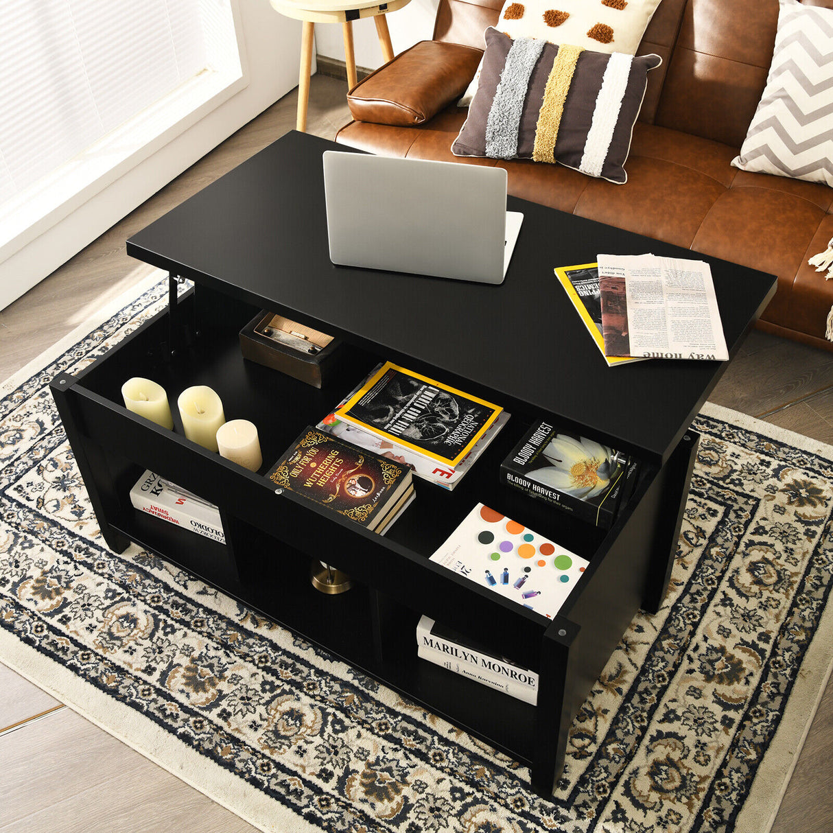Coffee Table with Hidden Storage Compartment
