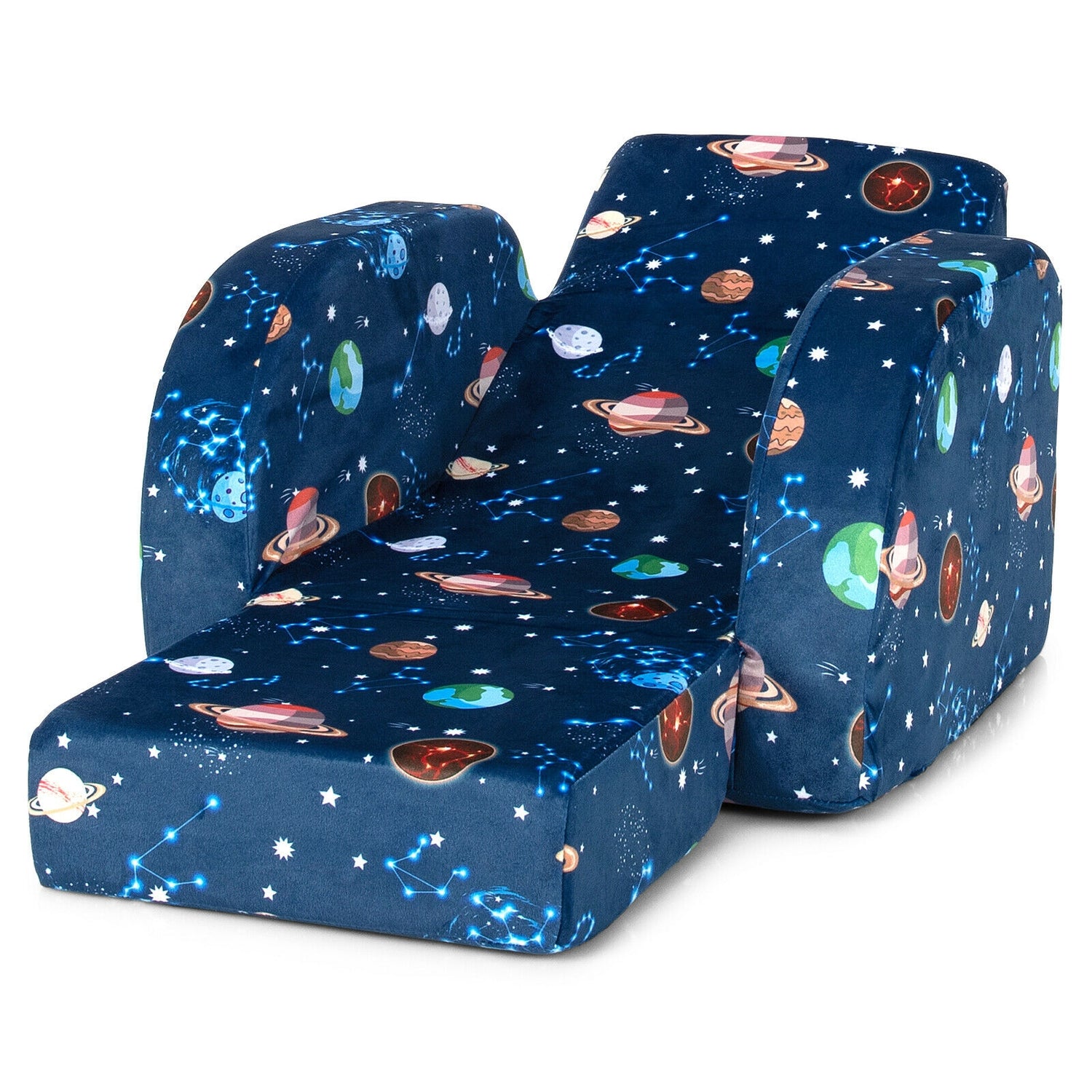 3-in-1 Convertible Kid Sofa Bed Flip-Out Chair Lounger for Toddler