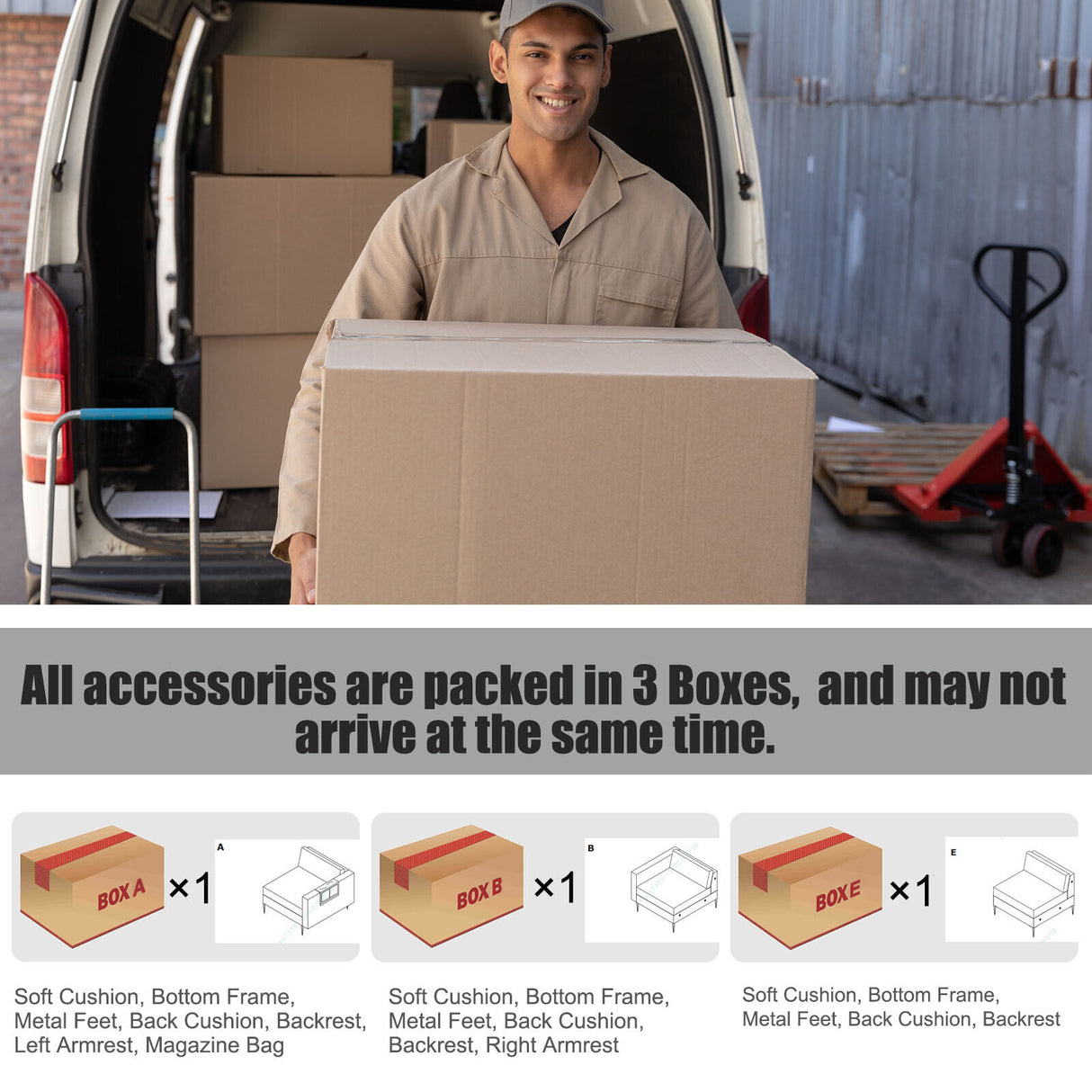 1/2/3/4-Seat Convertible Sectional Sofa with Reversible Ottoman-3