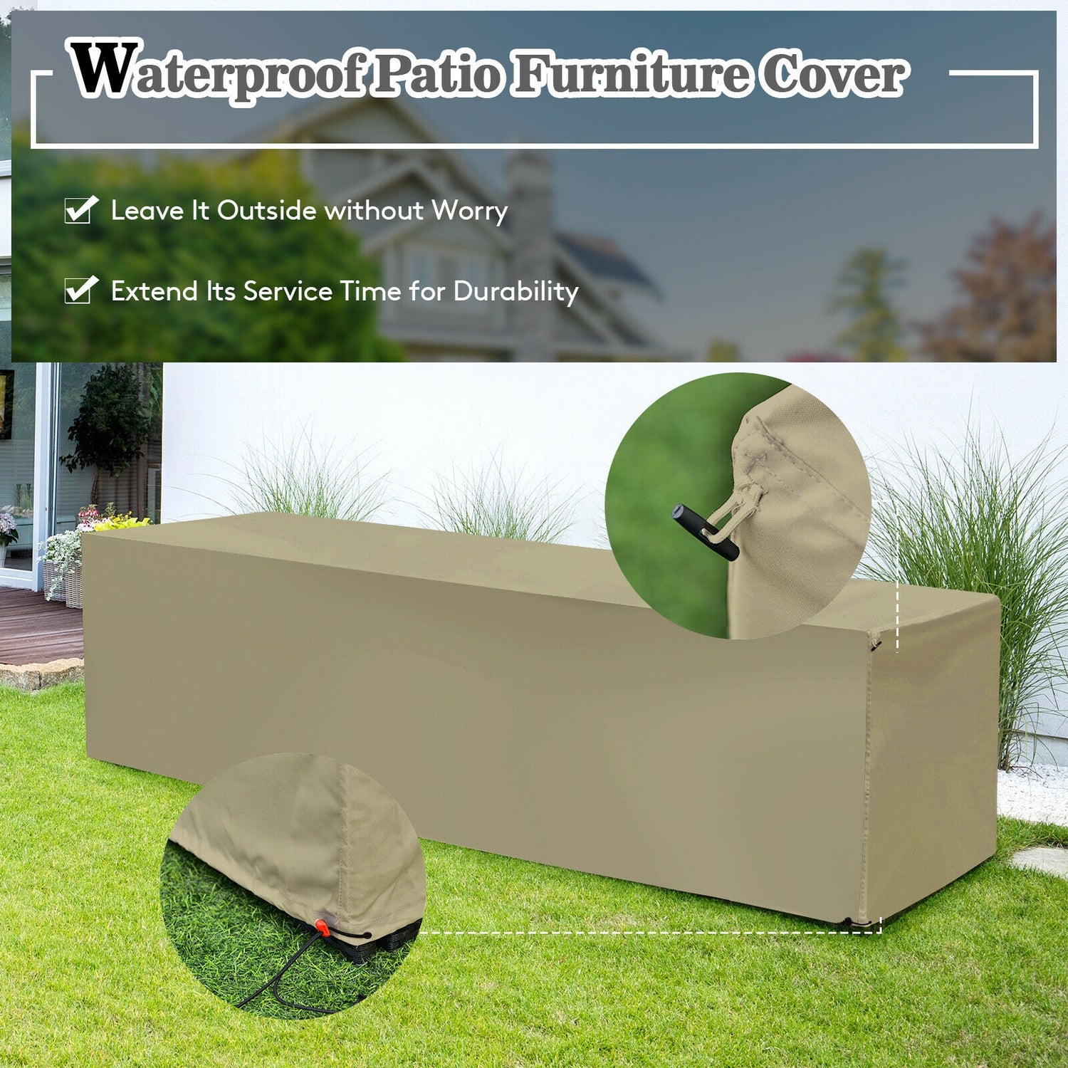 8 Pieces Patio Rattan Storage Table Furniture Set