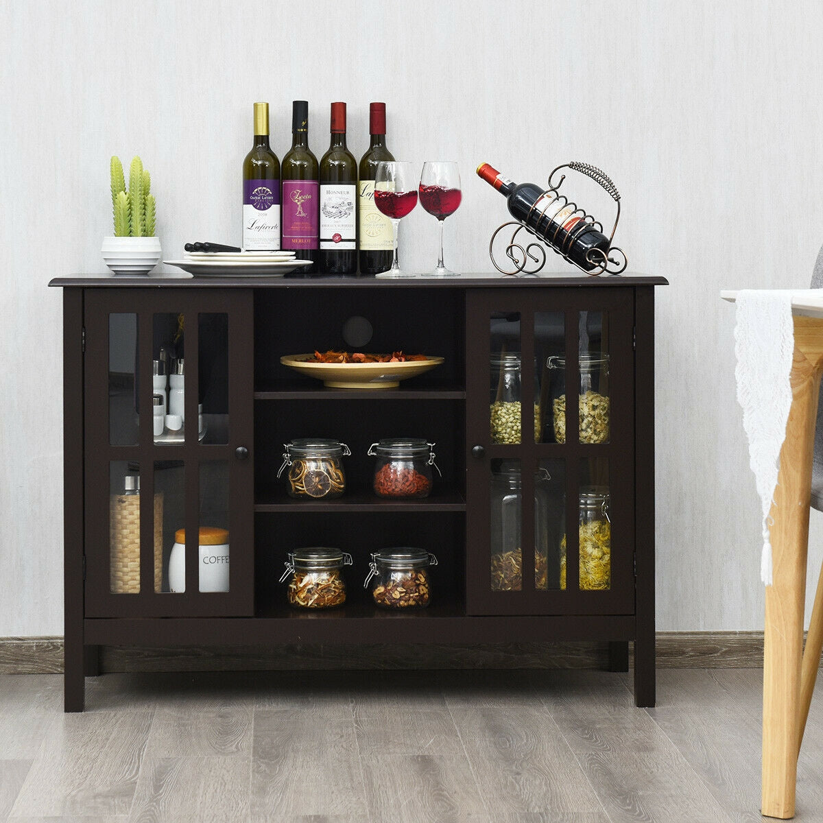 Wooden TV Stand Console Cabinet for 50 Inch TV