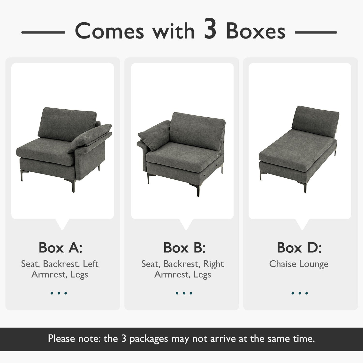 Extra Large Modular L-shaped Sectional Sofa with Reversible Chaise for 4-5 People