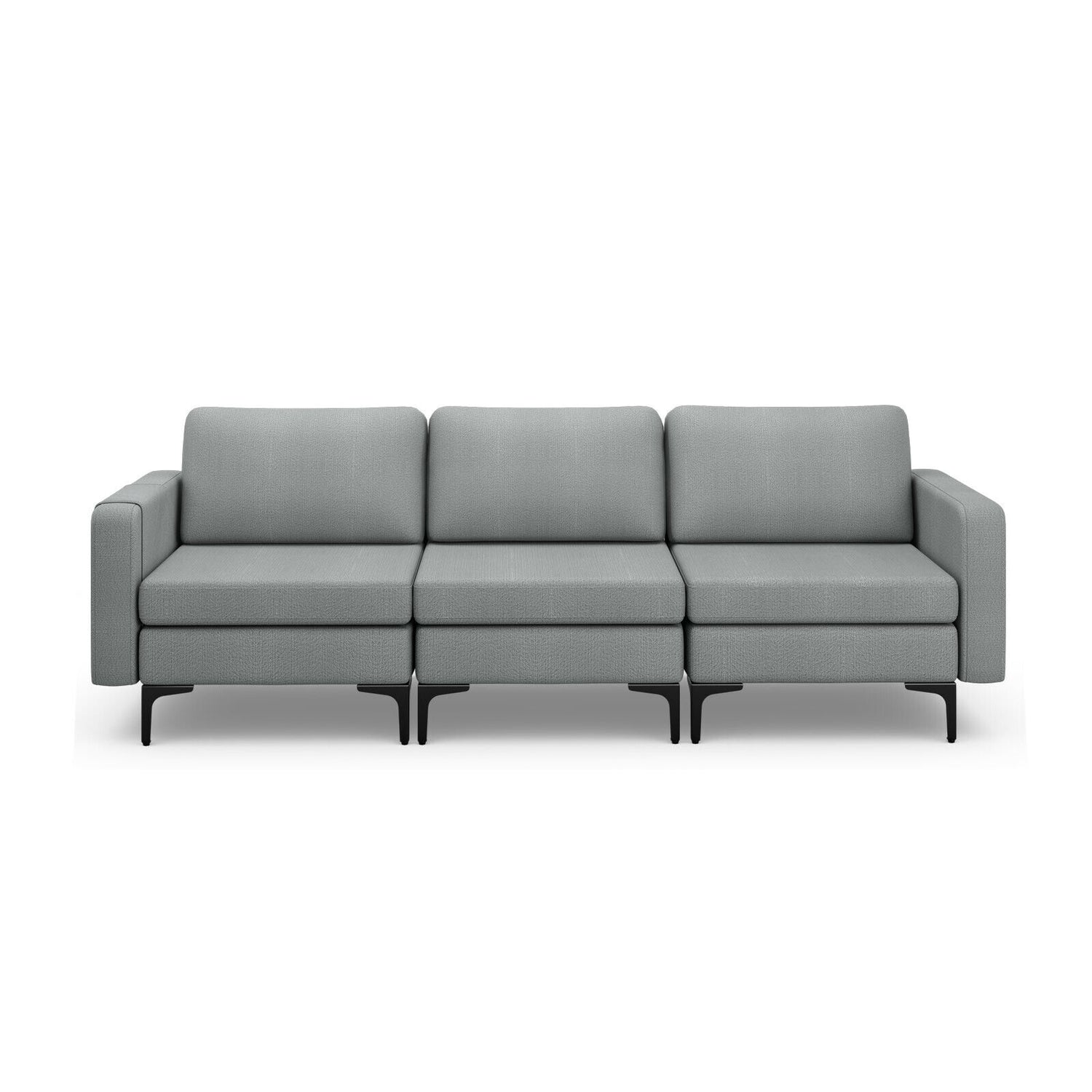 1/2/3/4-Seat Convertible Sectional Sofa with Reversible Ottoman-3