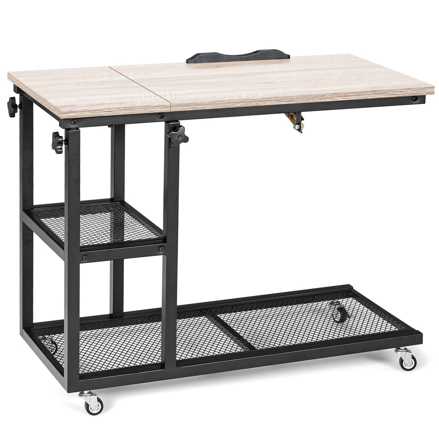 Adjustable C-Shaped Bedside Table