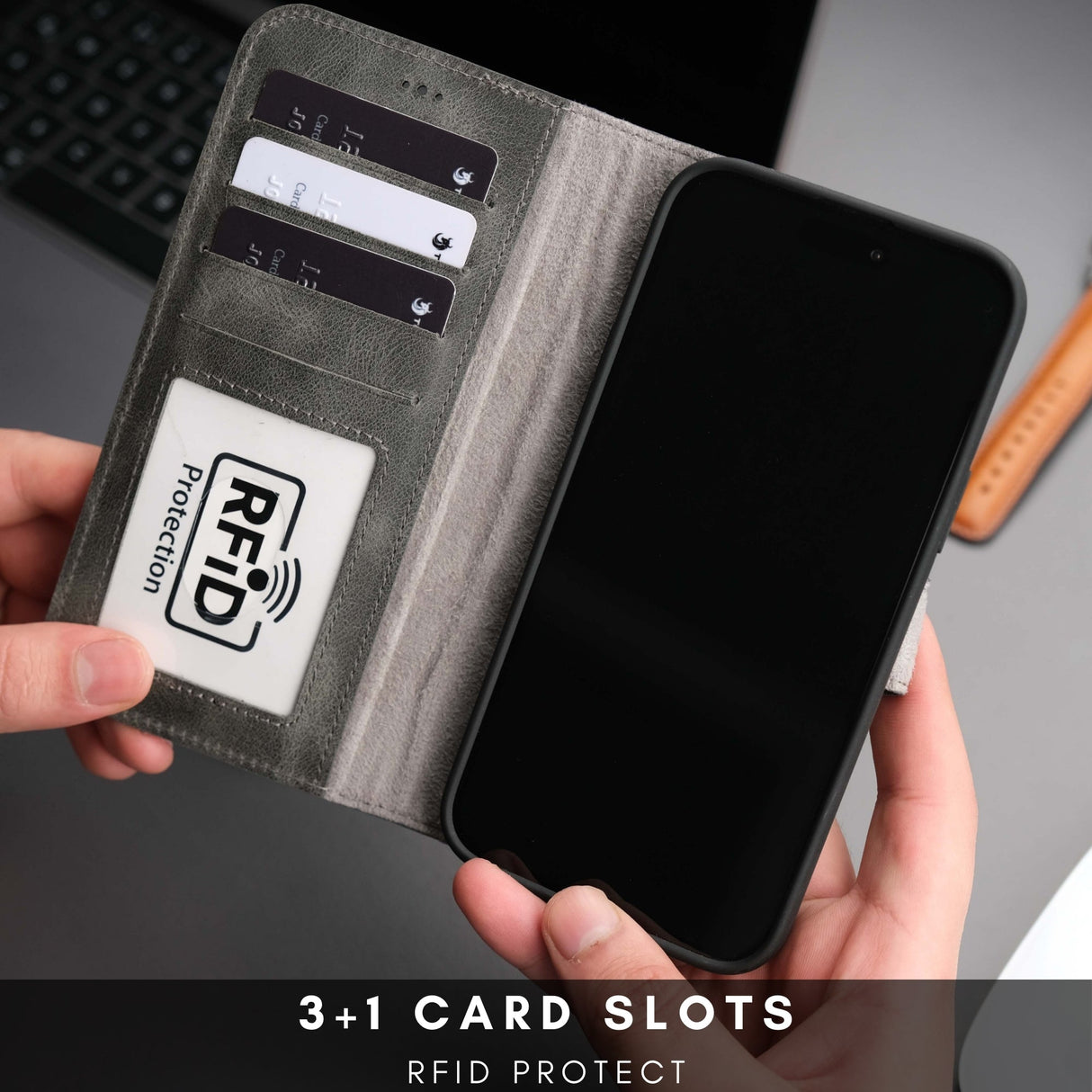 Casper Leather iPhone 14 Wallet Case | MagSafe