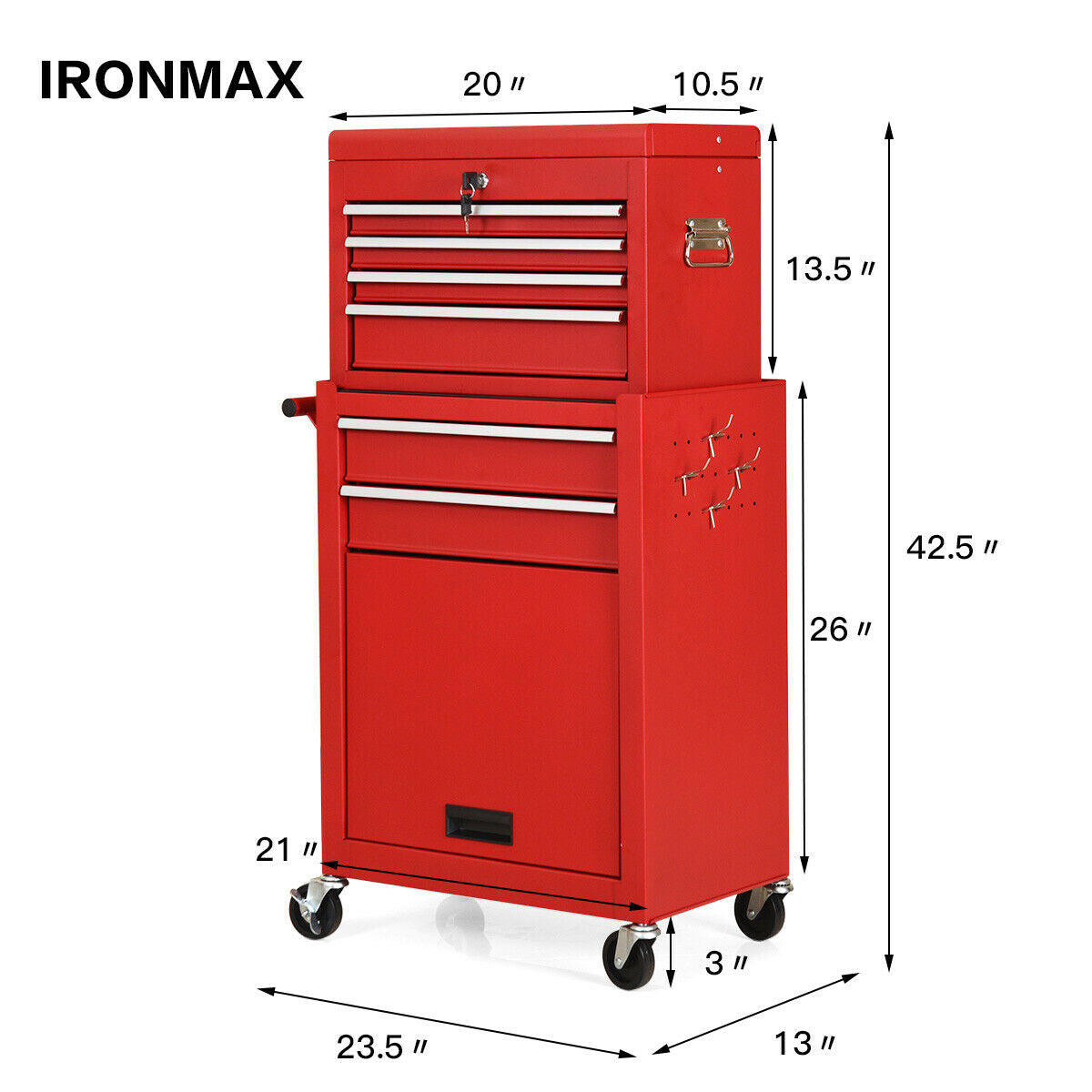 Rolling Cabinet Storage Chest Box Garage Toolbox Organizer