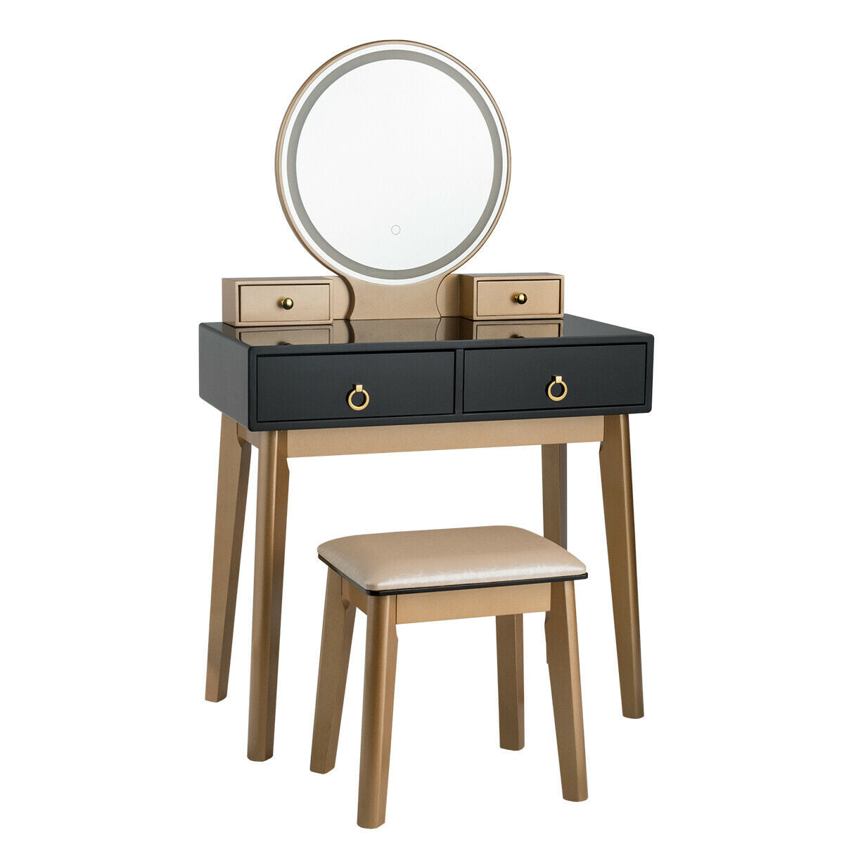 Set 3 Makeup Vanity Table Color Lighting Jewelry Divider Dressing Table