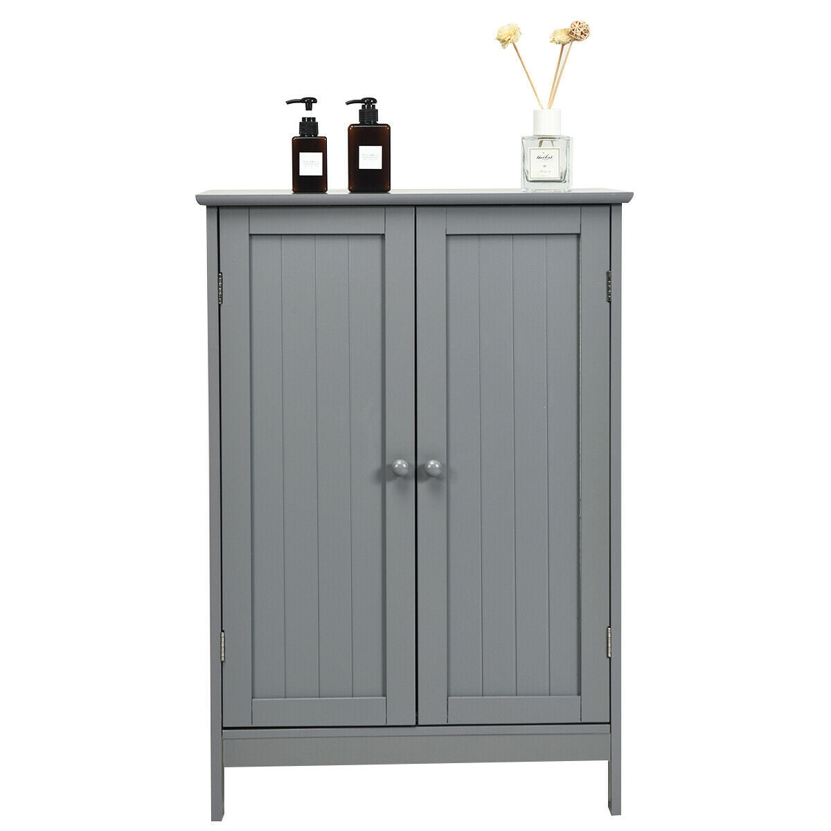 Bathroom Floor Storage Double Door Cupboard Cabinet