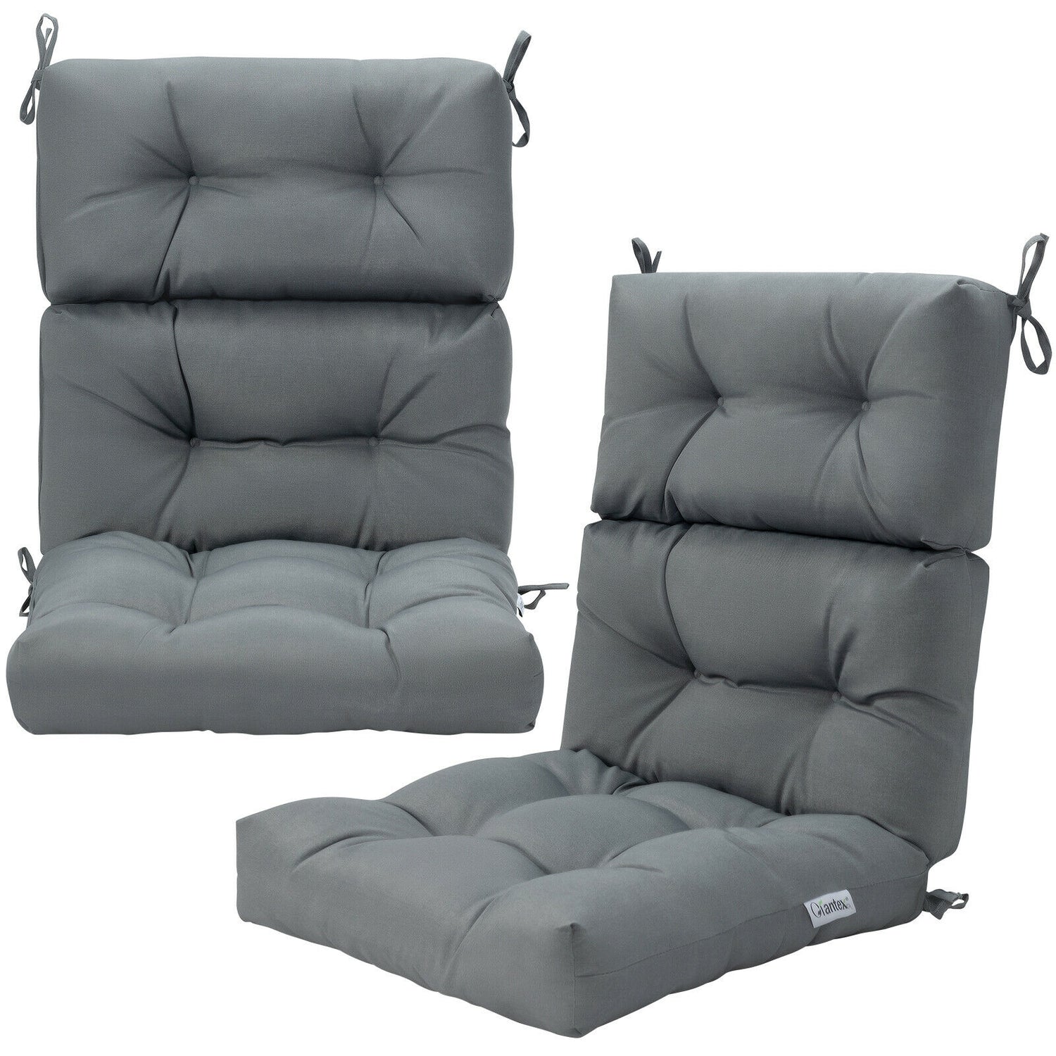 22 x 44 Inch Tufted Outdoor Patio Chair Seating Pad