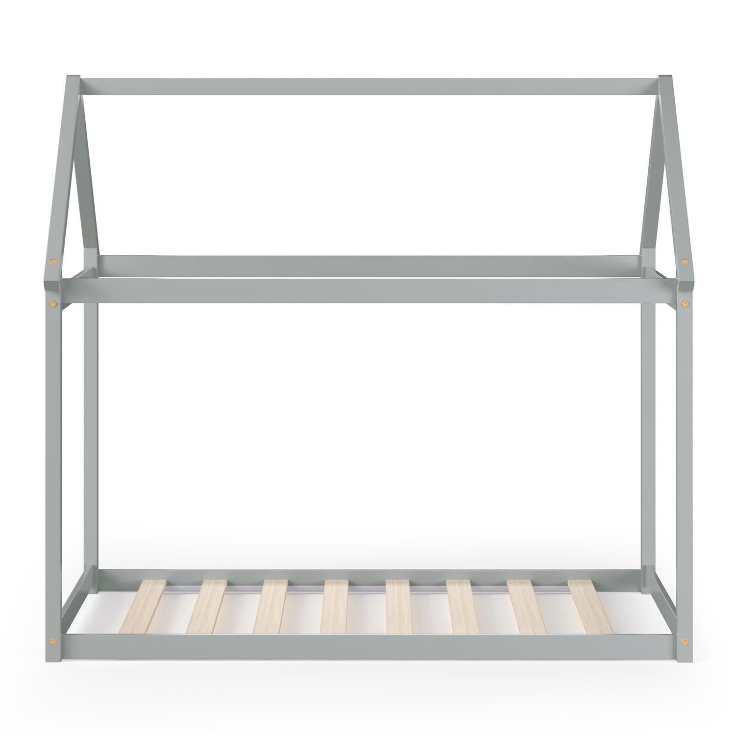 Stable Kids Platform Floor Bed with Roof ang Heavy-Duty Slats