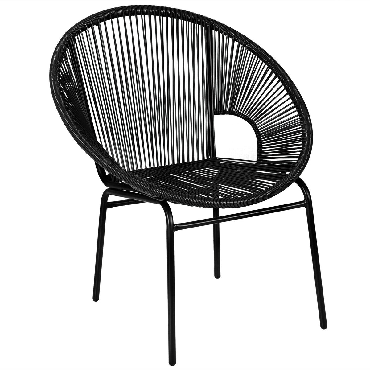 3PCS Patio Acapulco Furniture Bistro Set with GlassTable