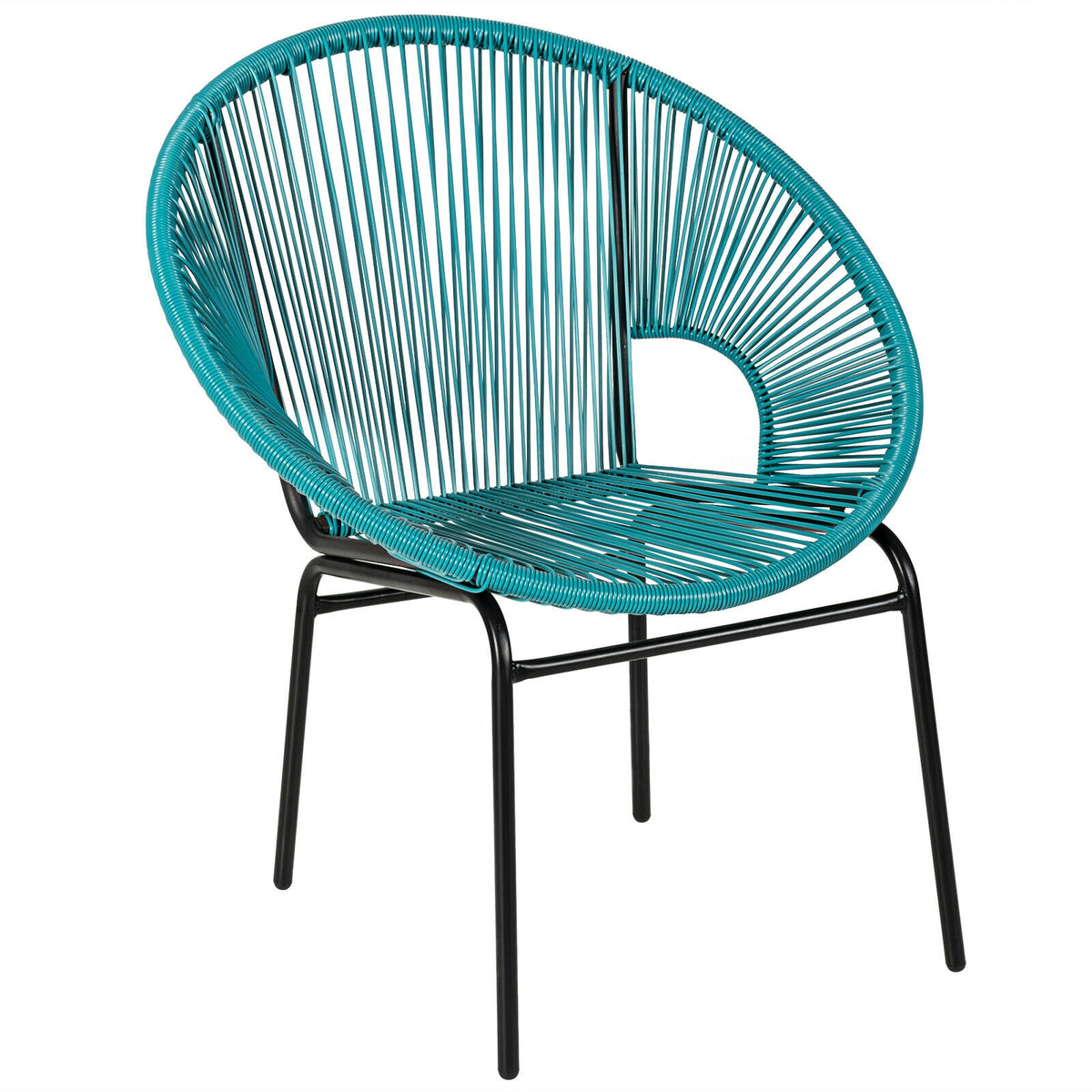 3PCS Patio Acapulco Furniture Bistro Set with GlassTable