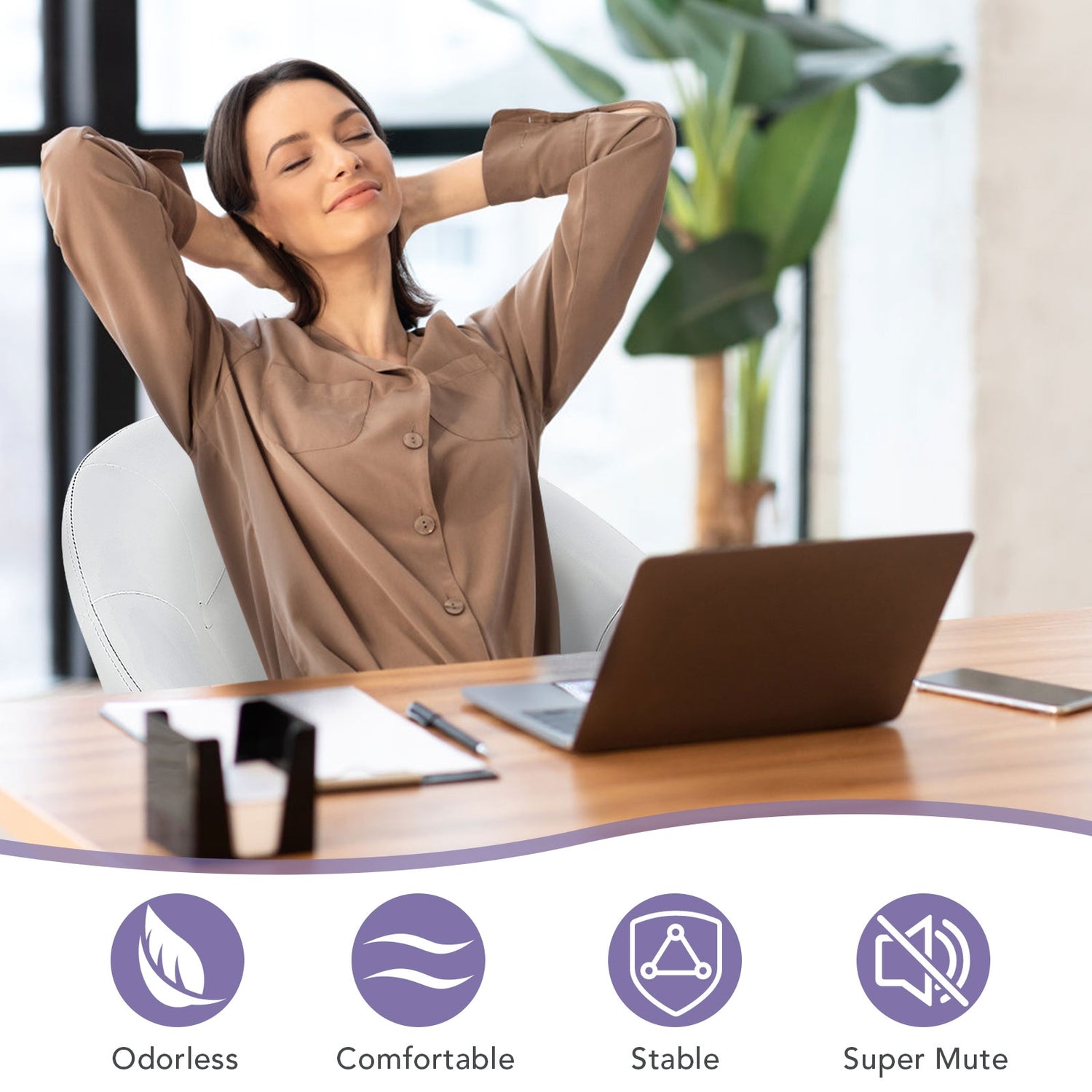 1 Piece Modern Adjustable Swivel Round PU Leather Chair