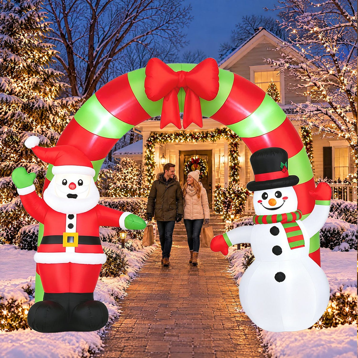 10 FT Christmas Inflatable Archway Outdoor Decoration for Holiday Decor