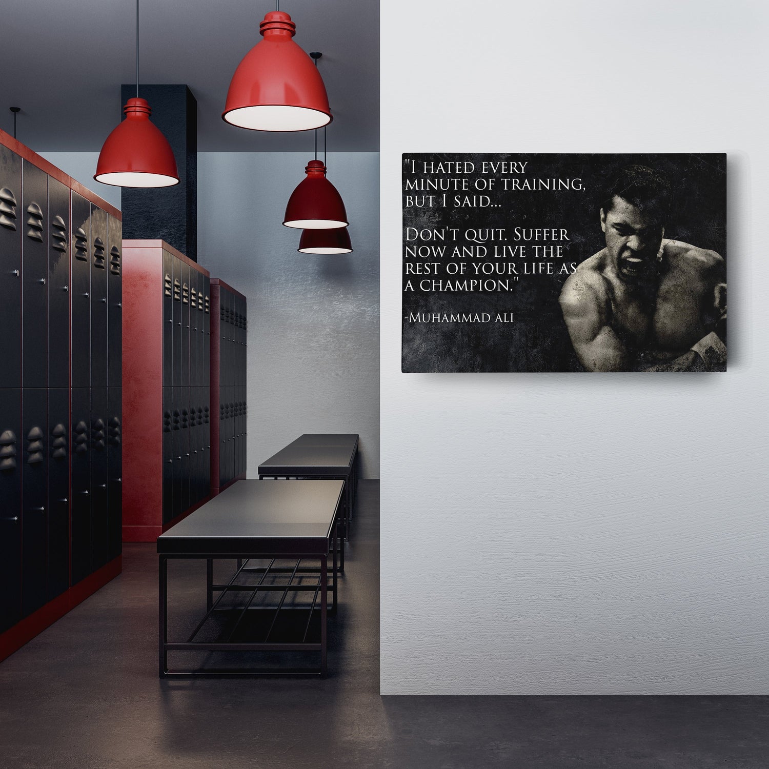 Muhammad Ali Quote Canvas Art – Boxing Wall Decor