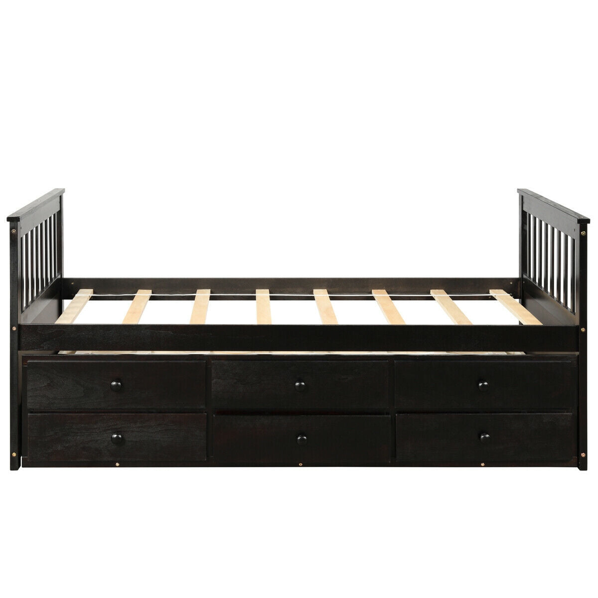 Twin Captainâs Bed with Trundle and 3 Storage Drawers