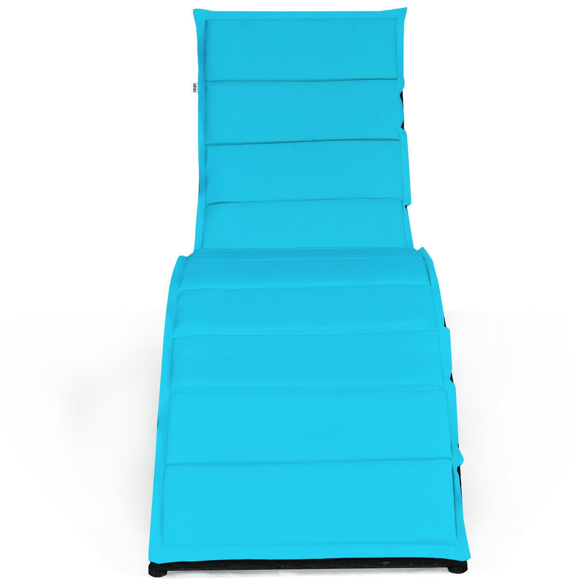 Folding Patio Rattan Lounge Cushioned Portable Chair