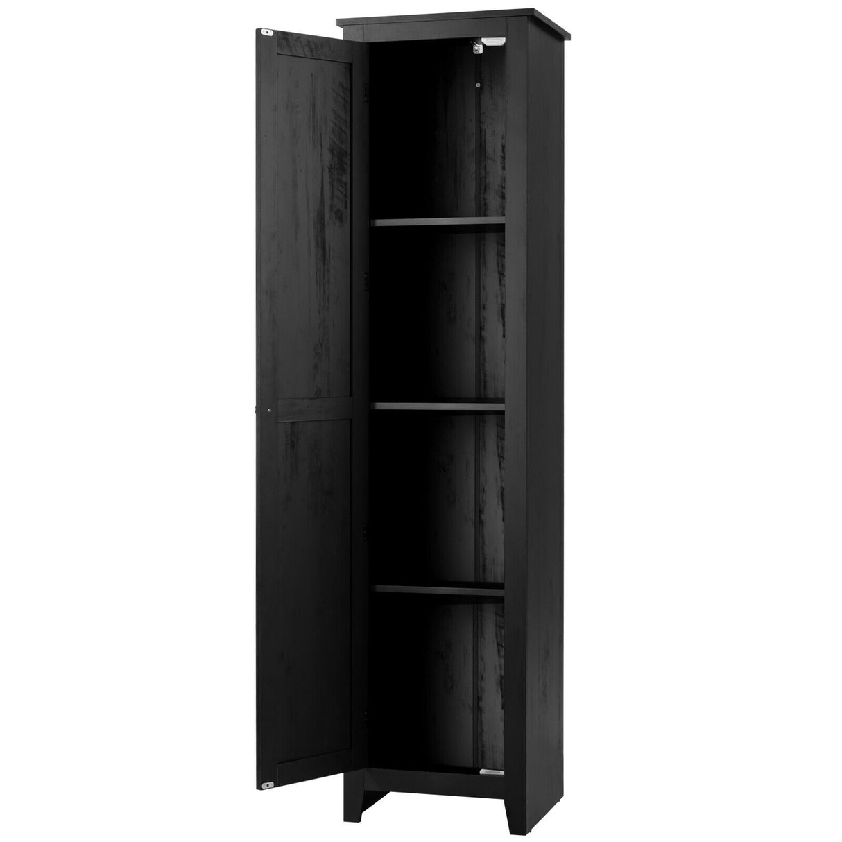 Linen Tower Bathroom Storage Cabinet Tall Slim Side Organizer with Shelf