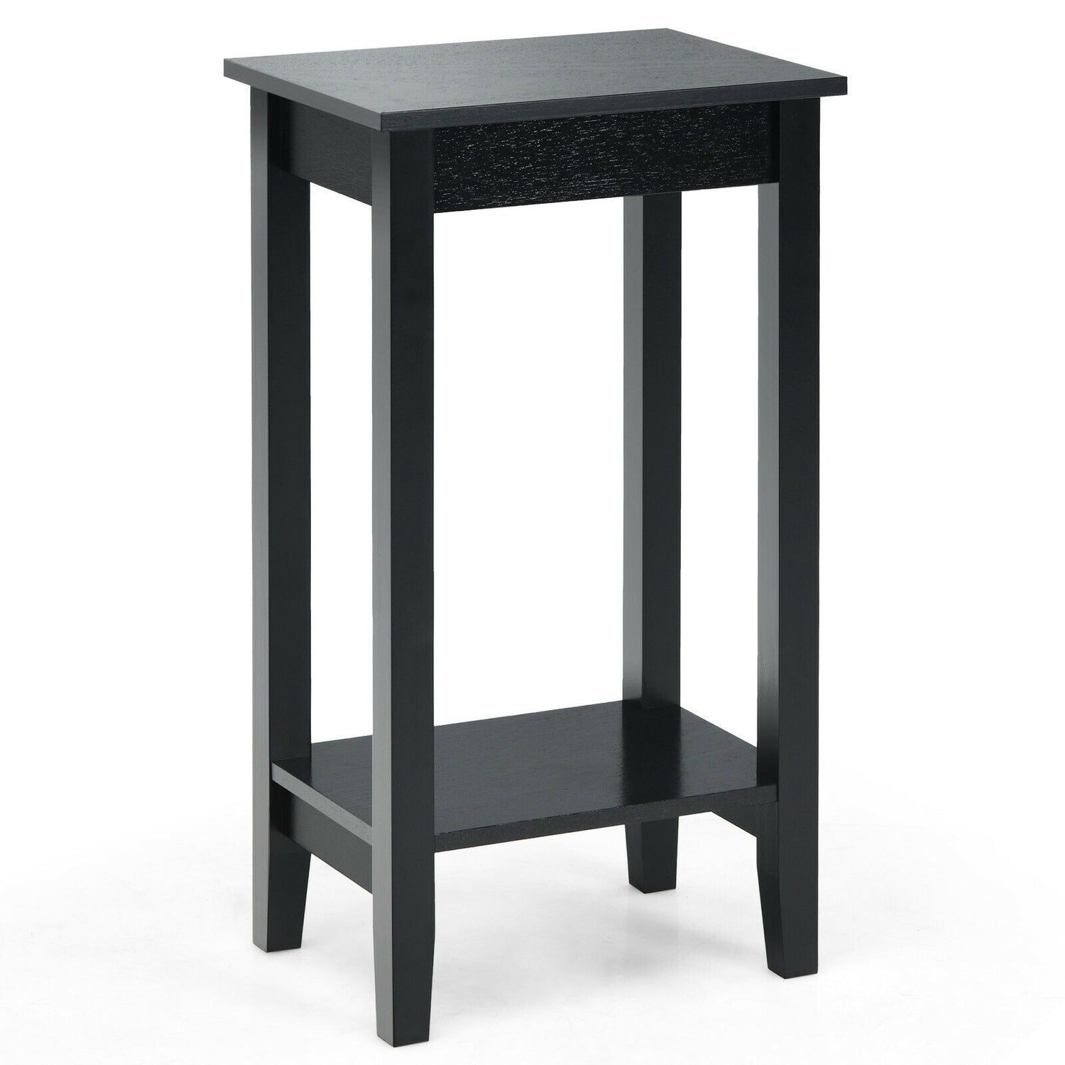 Tall Wooden Sofa End Table Side Table