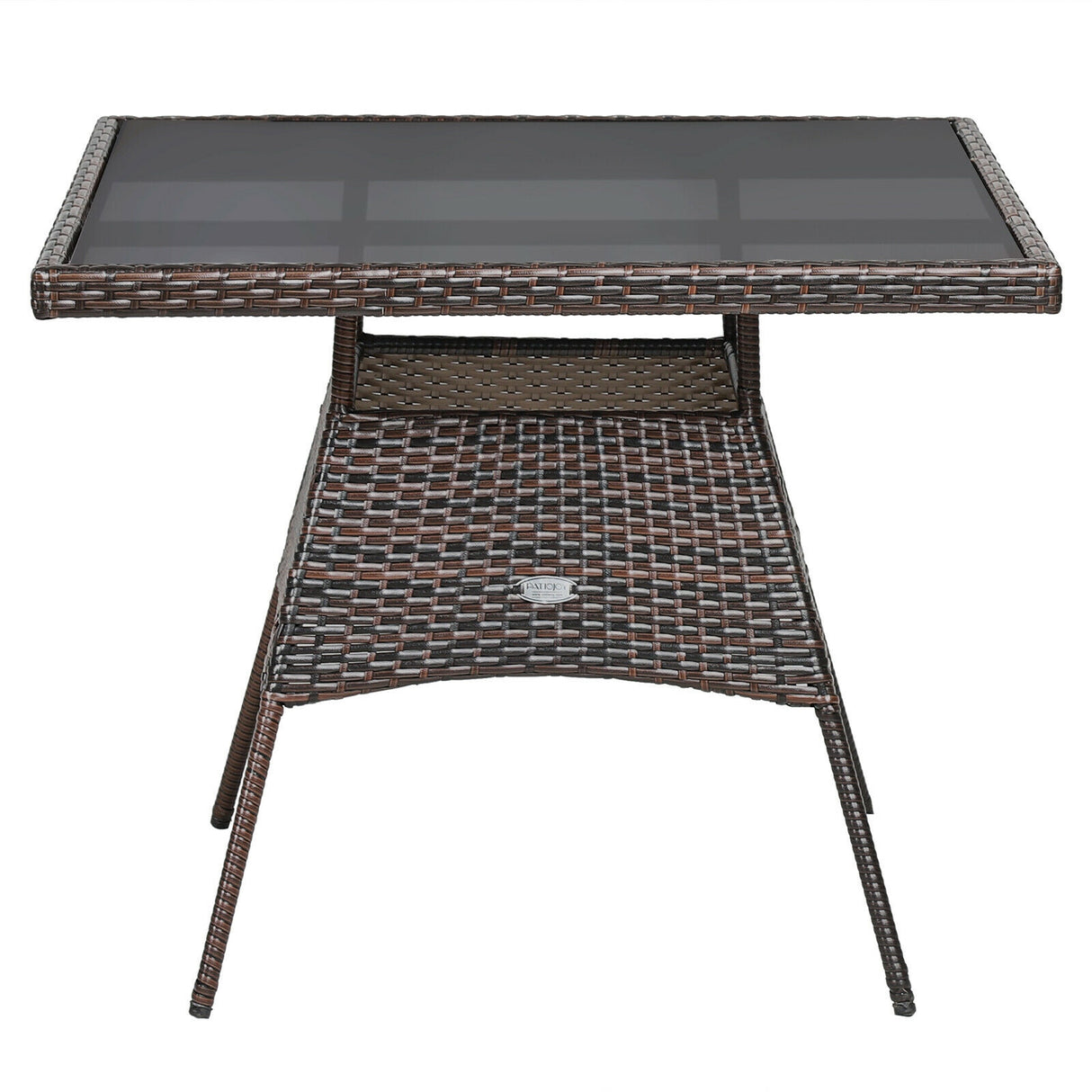 Outdoor 5 Pieces Dining Table Set with 1 Table and 4 Single Sofas