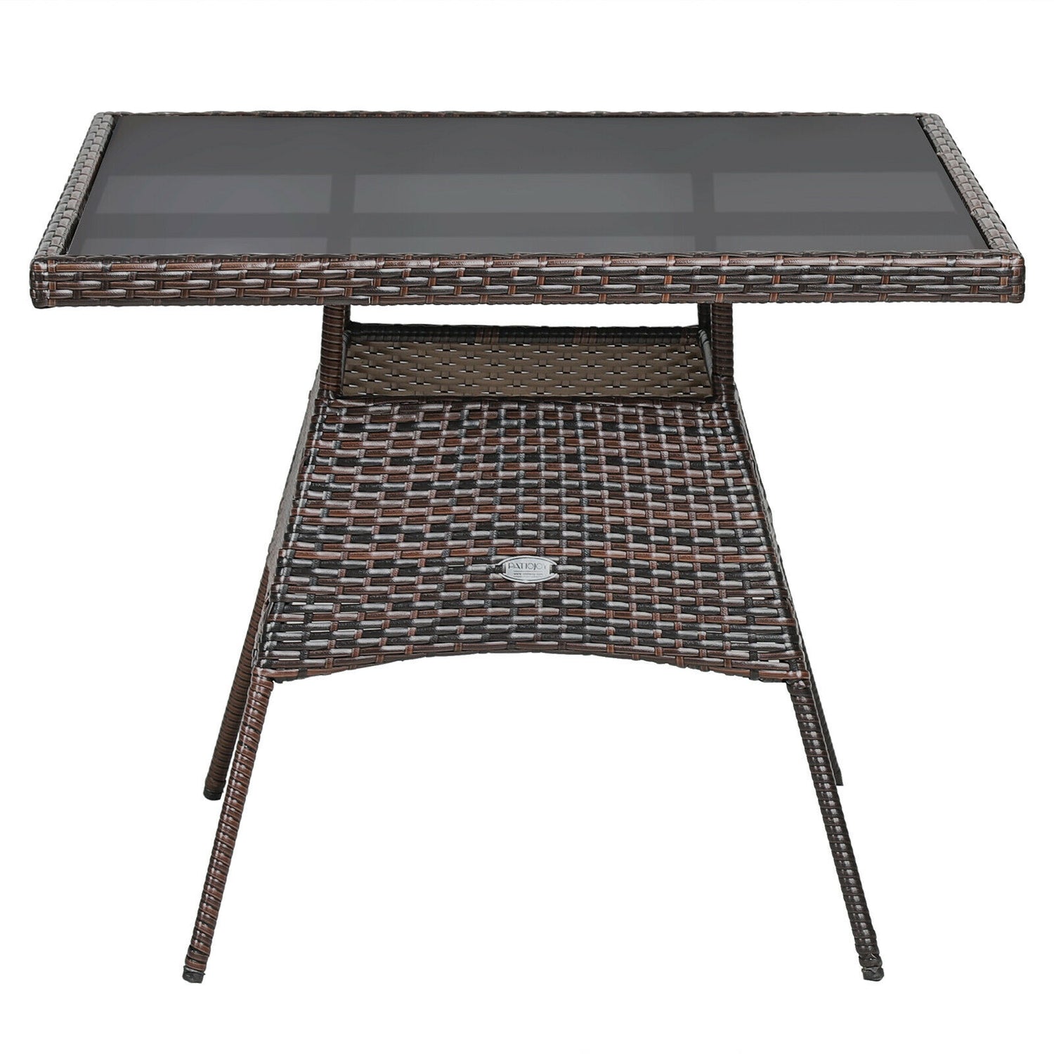 Outdoor 5 Pieces Dining Table Set with 1 Table and 4 Single Sofas