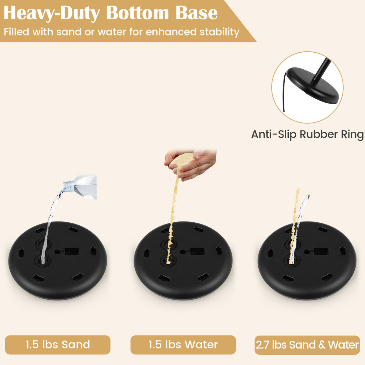 11 x 17 Inch Height Adjustable Sign Holder Stand with Snap-Open Frame