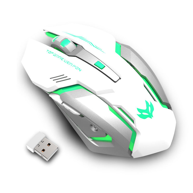Silent Gaming Mouse with Wireless Charging
