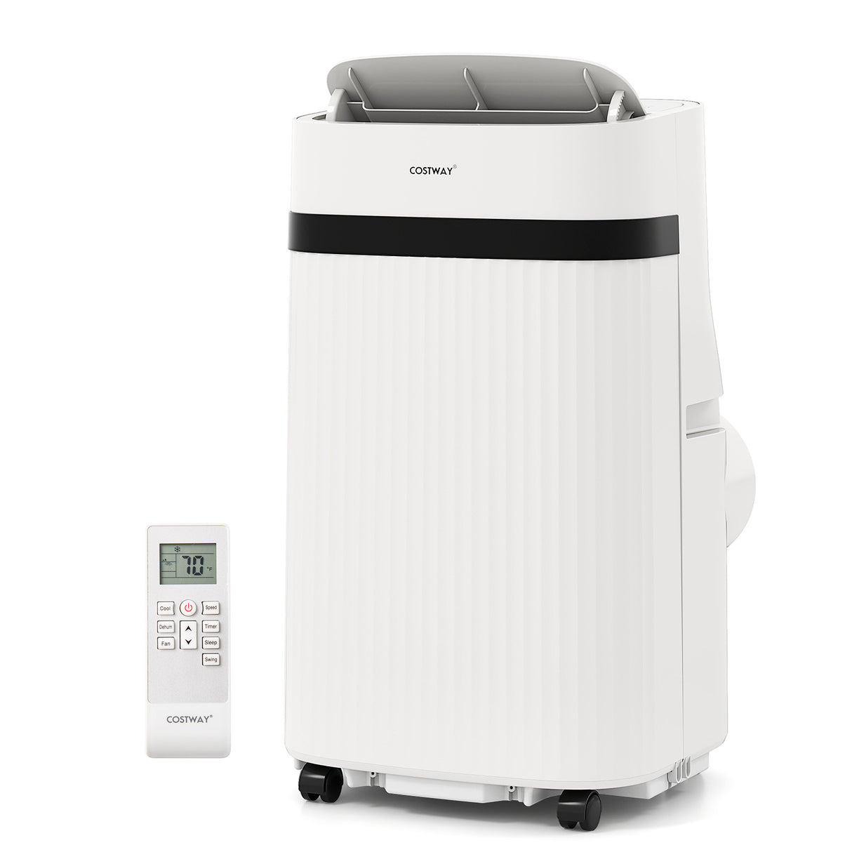 12000 BTU Portable Air Conditioner 3 in 1 Energy-saving with Fan and Dehumidifier-White