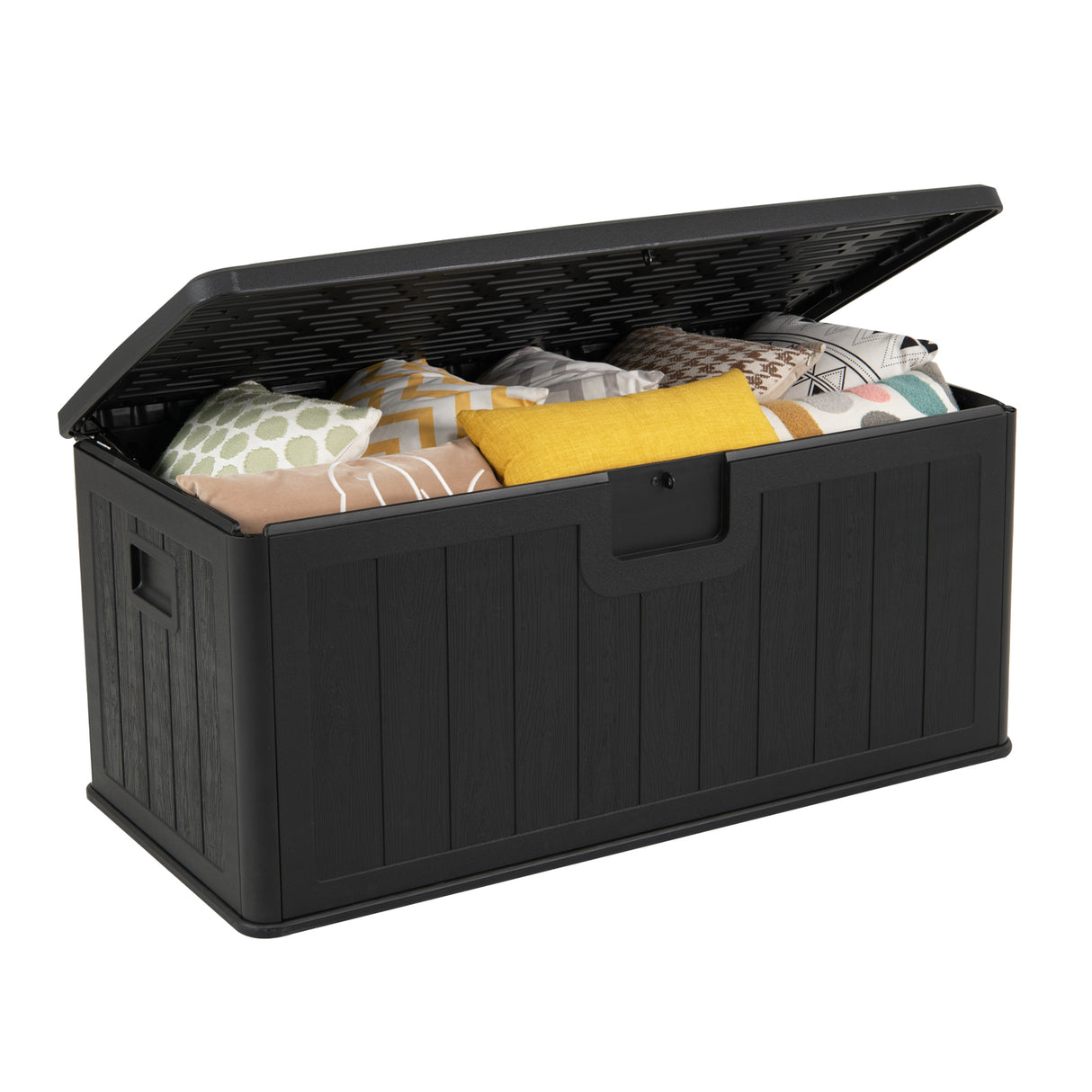 100 Gallon Large Deck Box with Lockable Lid for Patio