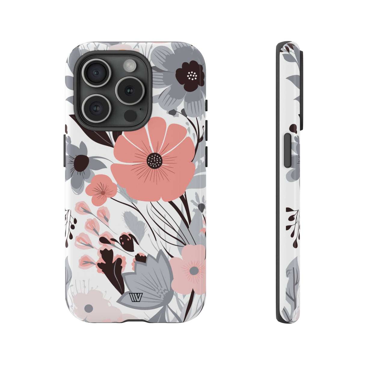 GRAY PASTEL FLOWERS | Tough Phone Case