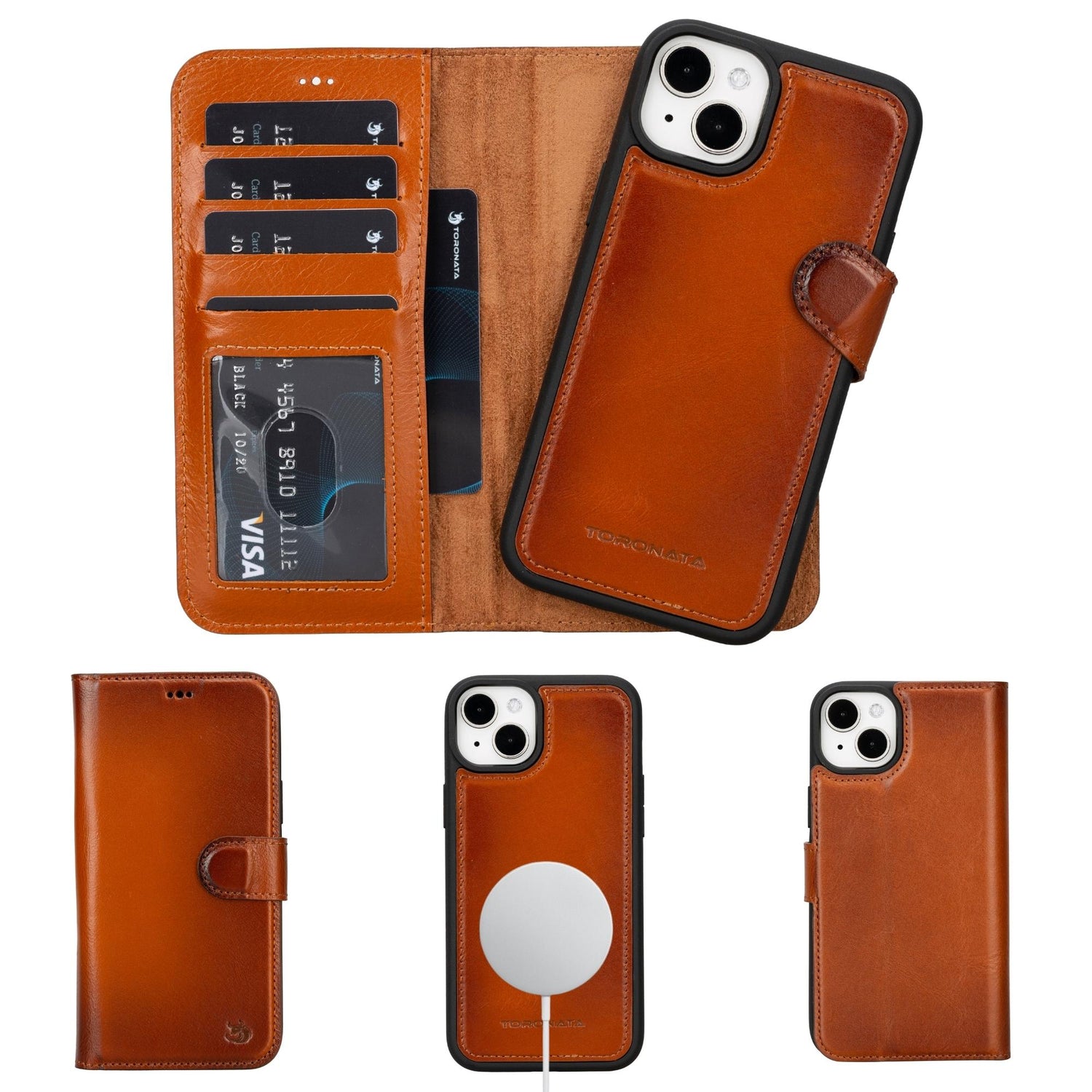 Casper iPhone 14 Series Detachable Leather Wallet Case