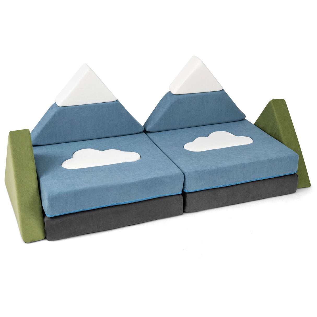 12 Pieces Snow Mountain Theme Toddler Foam Building Fort