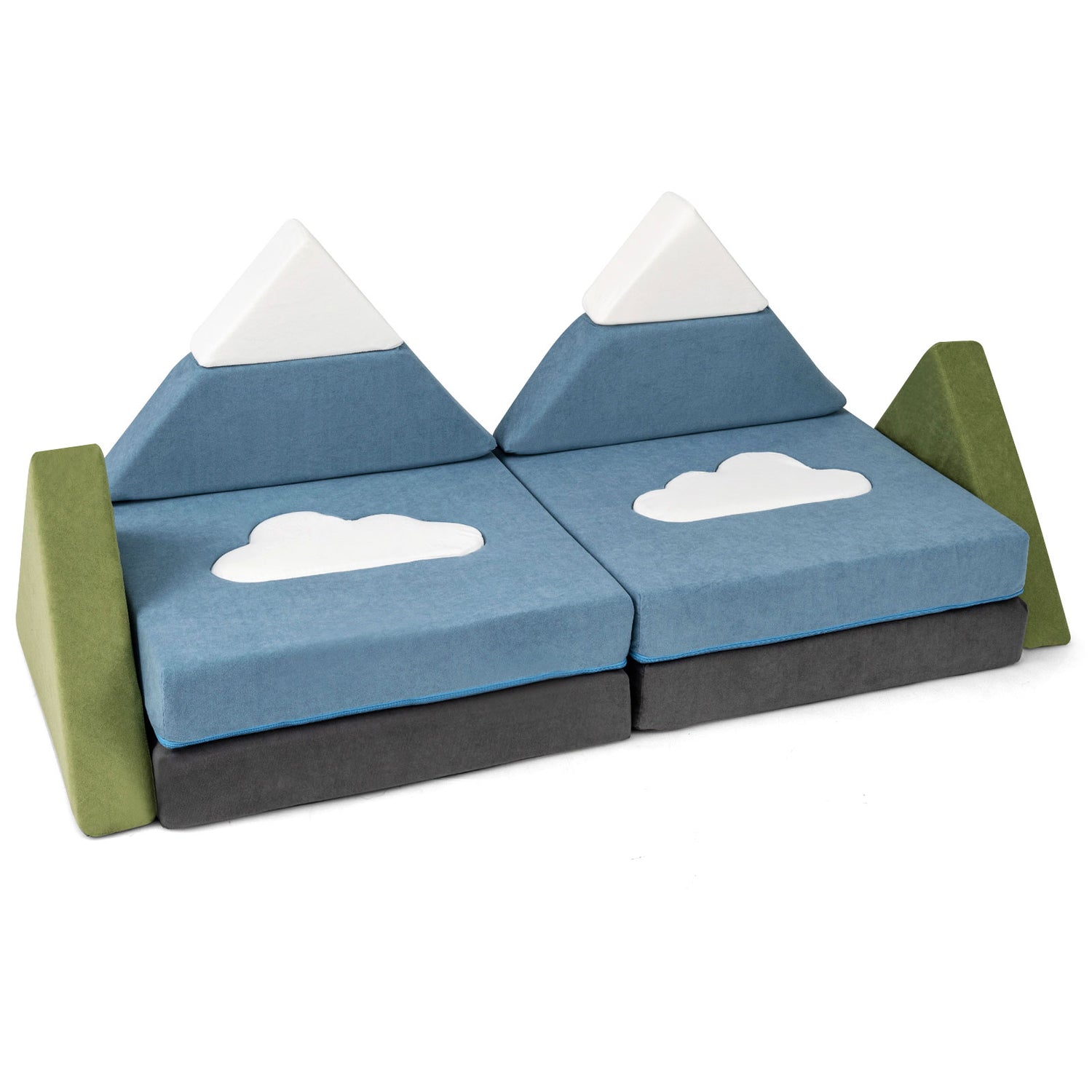 12 Pieces Snow Mountain Theme Toddler Foam Building Fort