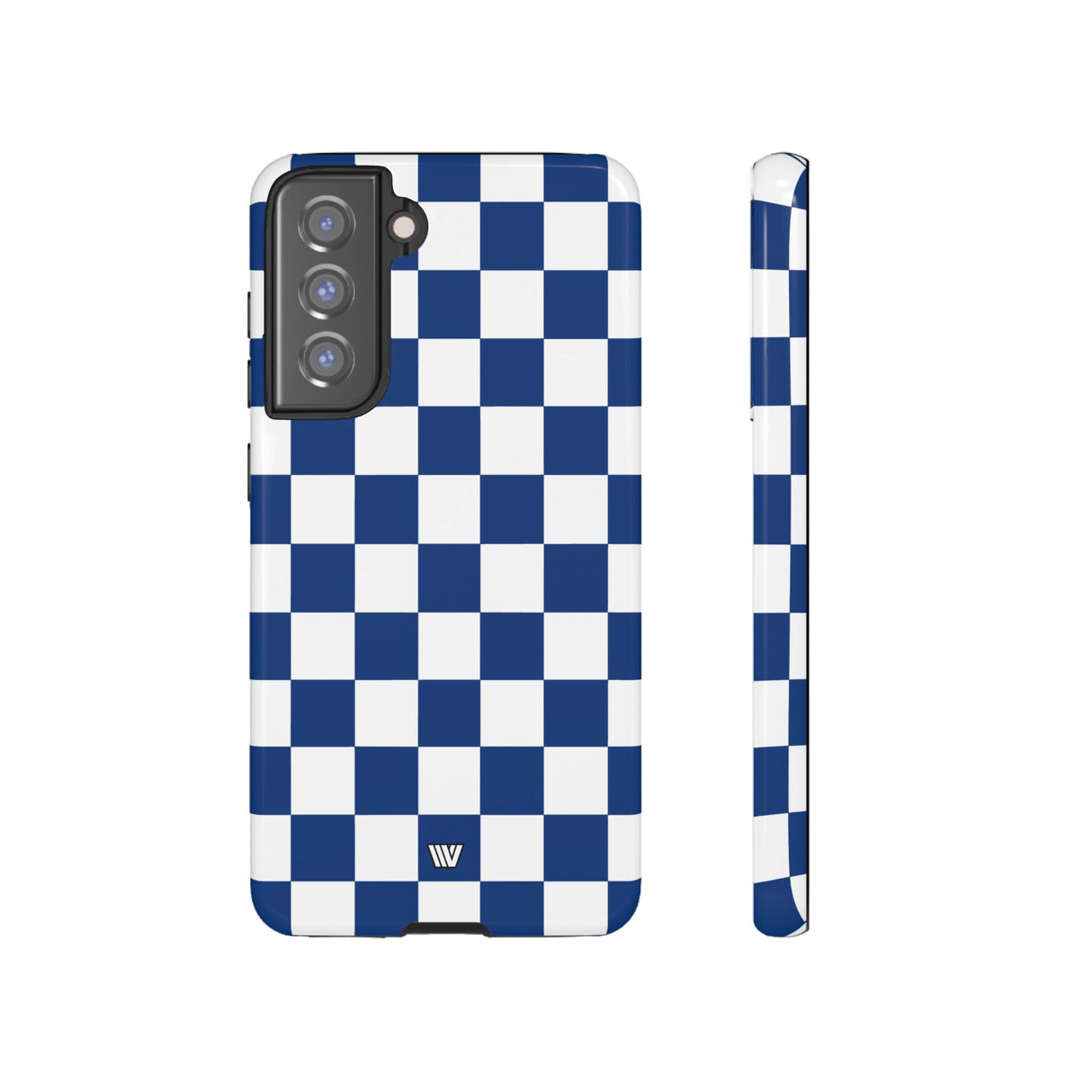 BLUE WHITE CHECKERBOARD | Tough Phone Case
