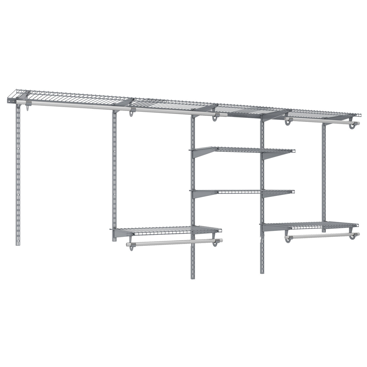 4-8 Feet Closet Organizers and Storage System with Hanging Rod for Laundry Bedroom
